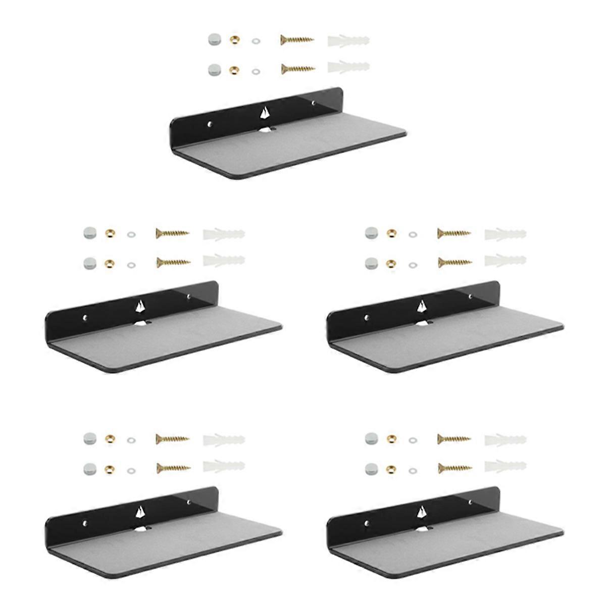 Acrylic Wall Mount Display Shelf for Bluetooth Speaker, Webcam-Black