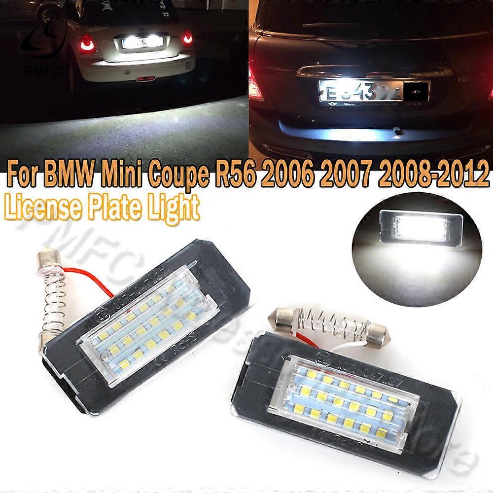 Compatible 1 Pair Car LED Number License Plate Light Lamps No Error For BMW Mini Cooper R56 2006 2007 2008 2009 2010 2011 2012 Left Right
