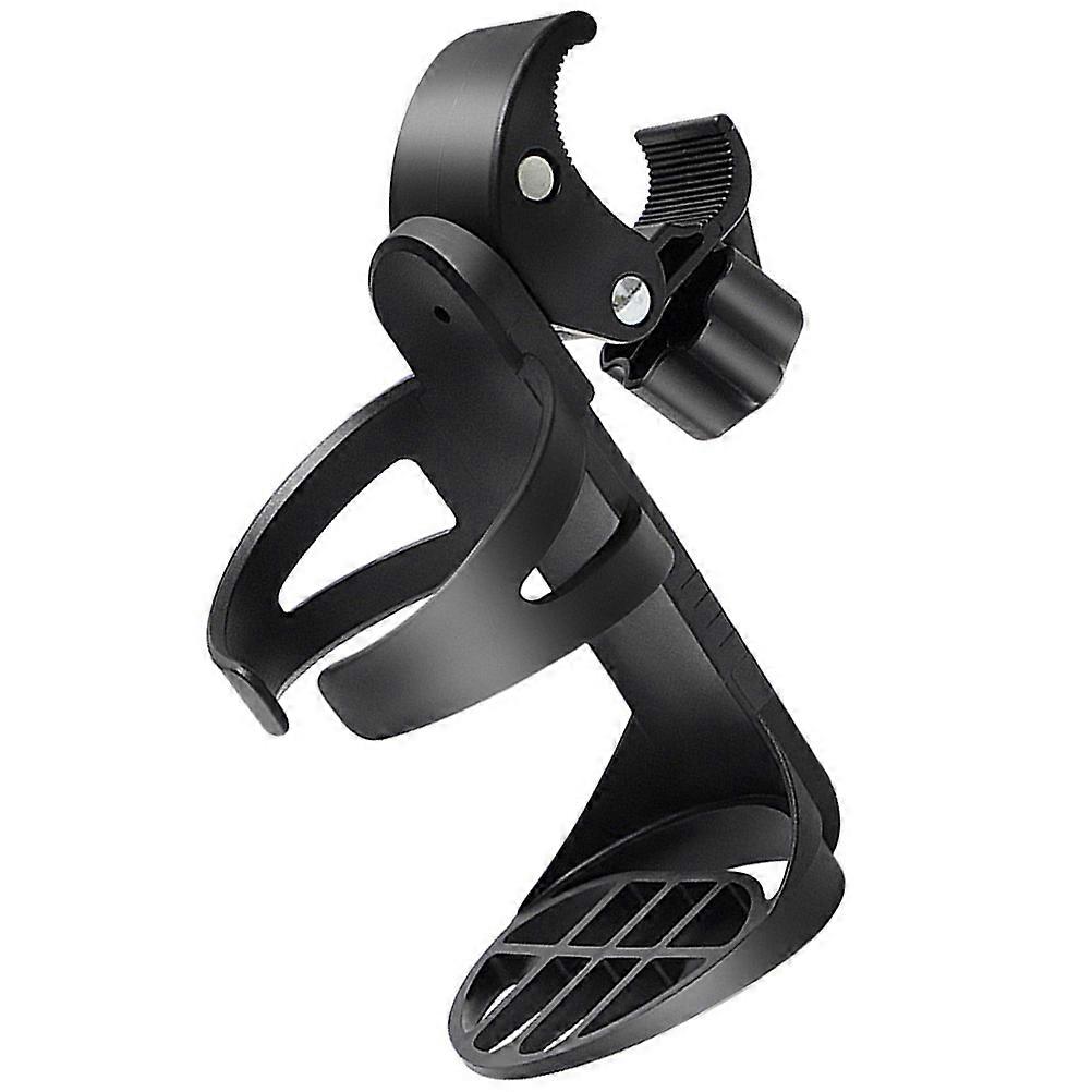 Bicycle Cup Holder Handlebar Cup Holder for Stroller Wheelchair Walker Black Pp Material Adjustable Clamp 1Set