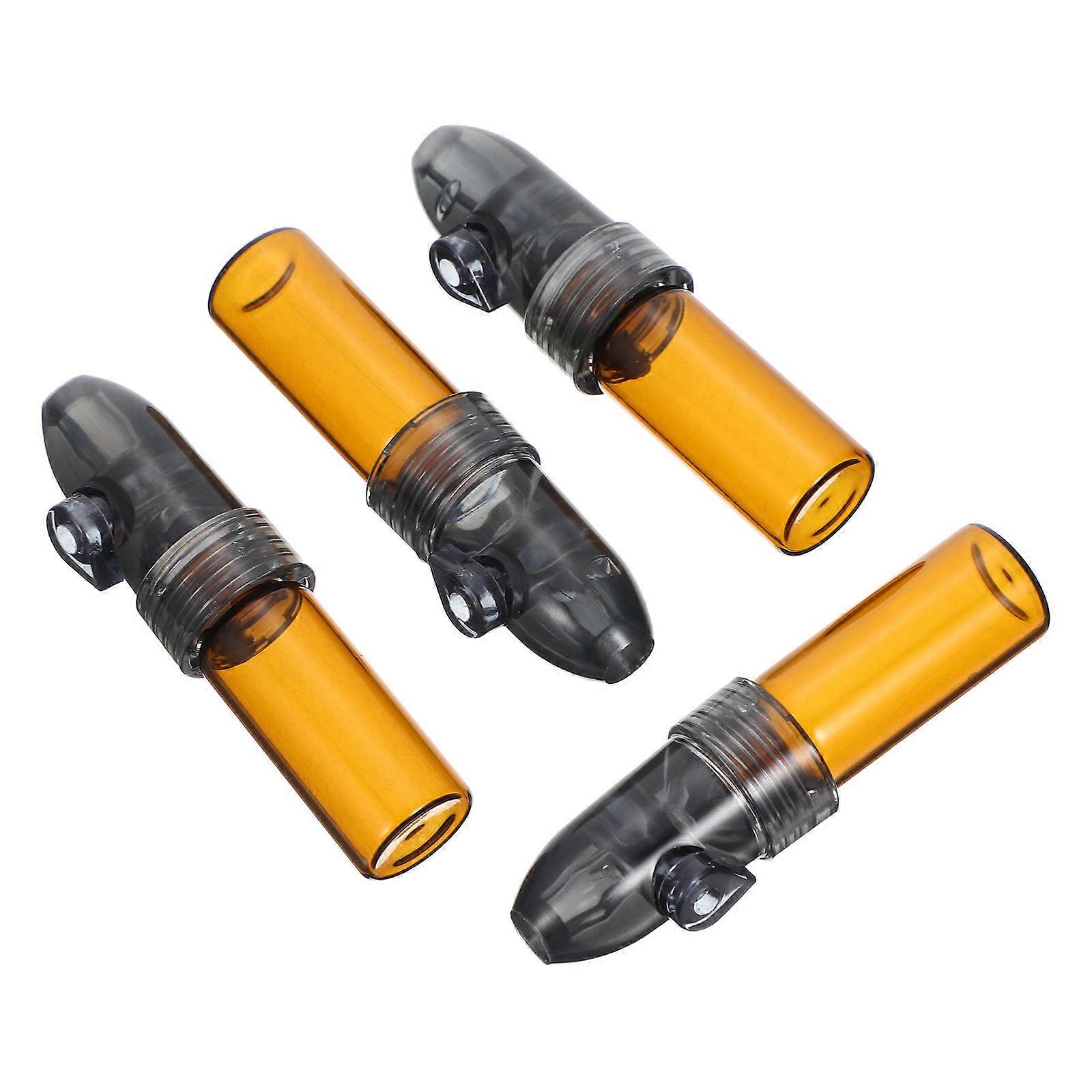 Glass Pills Container Portable for Travel Storage 4Pcs Case