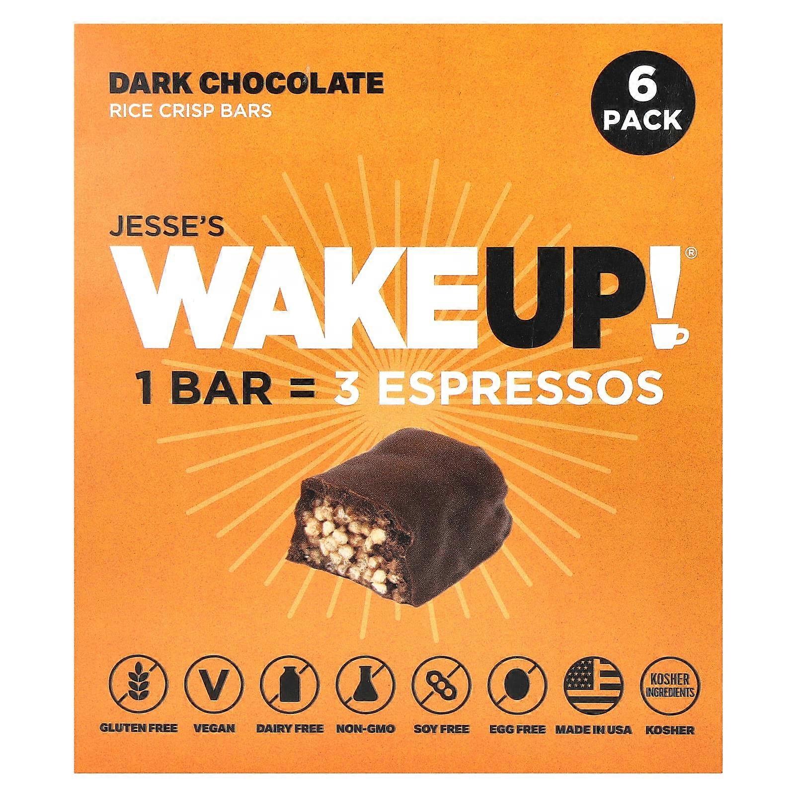 Rice Crisp Bars, Dark Chocolate, 6 Pack, 1.13 oz (32 g)