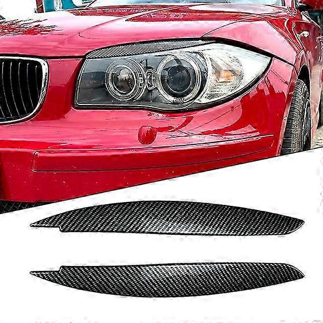 2pcs Plastic Headlight Eyebrows For BMW 1 Series E87 E88 E81 E82 Eyelids Brows 2008-2013 Headlight Eye Lid Covers Accessories 25-26