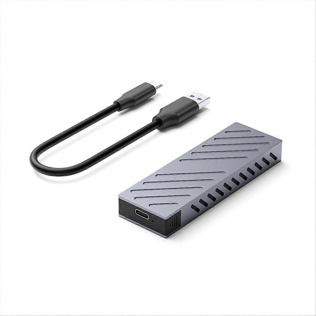 M2 SSD Case SSD Enclosure M.2 to USB 3.2 Gen2 10Gbps USB C Portable External Enclosure Tool-Free A
