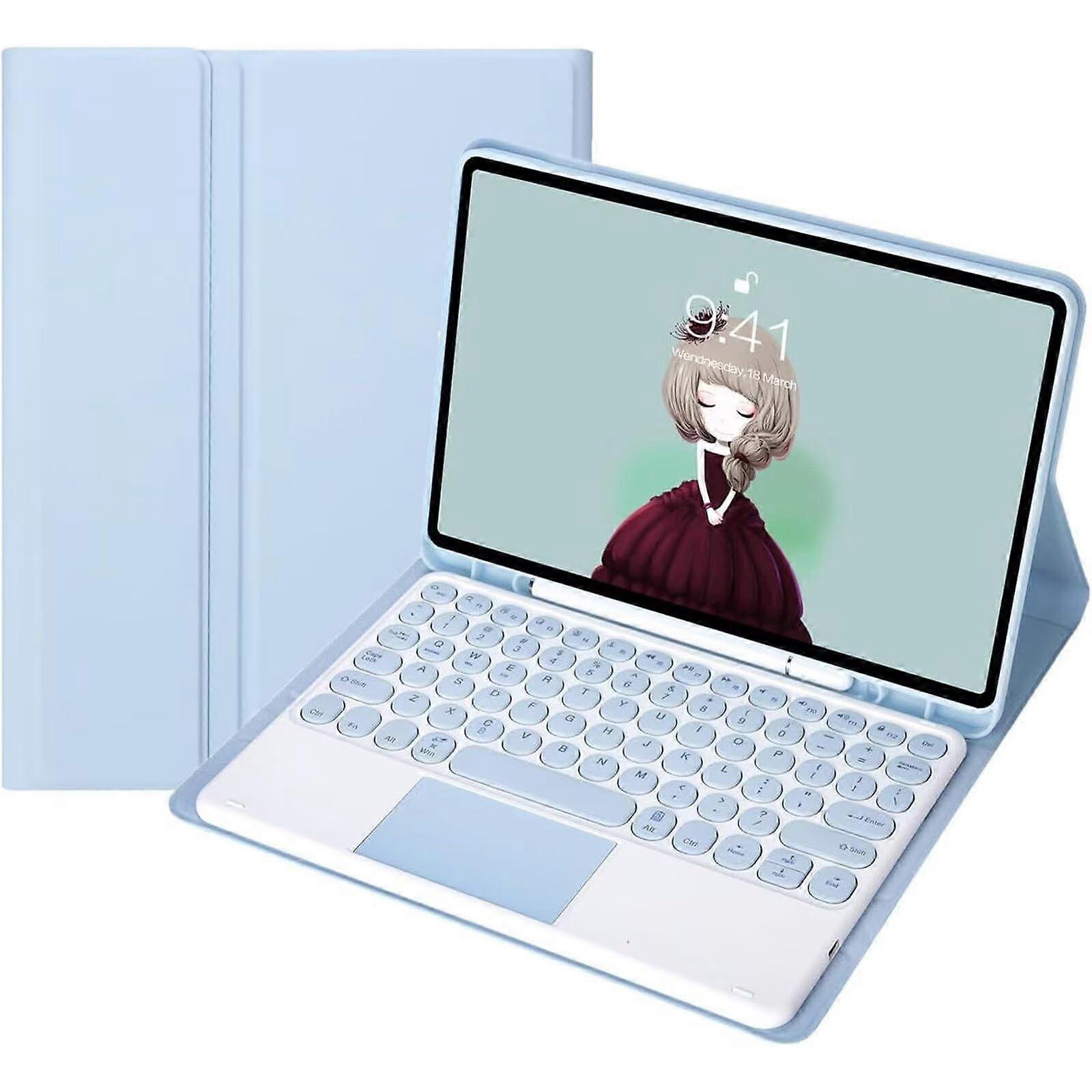 Keyboard Case for 10.4Inch 2020 Soft Cover Magnetic Detachable Bluetooth Keyboard Touchpad Blue