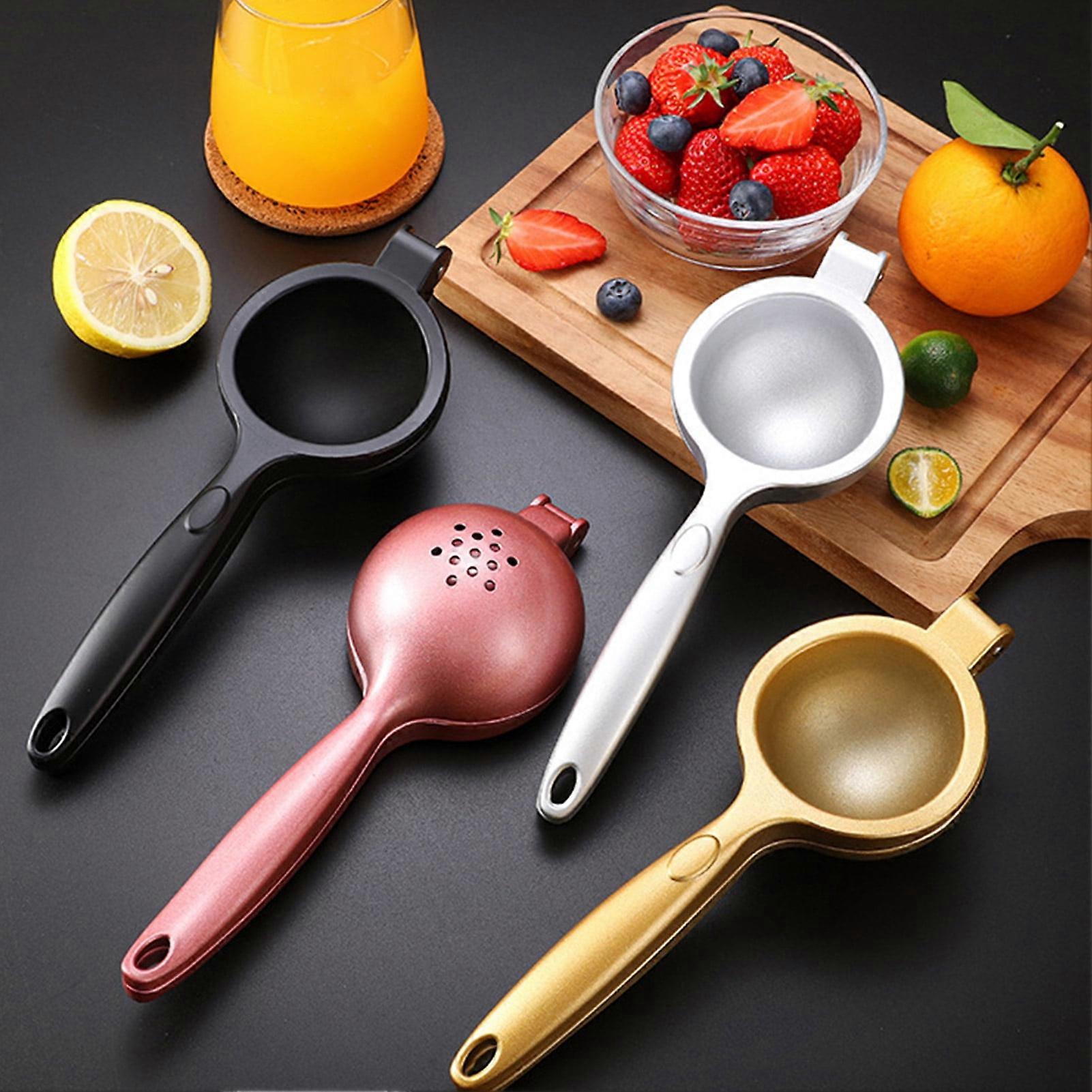 Hariumiu Stainless Steel Lemon Squeezer Rust-Proof Ergonomic Handle with Hanging Hole Easy to Store Non-Slip Manual Hand Juicer