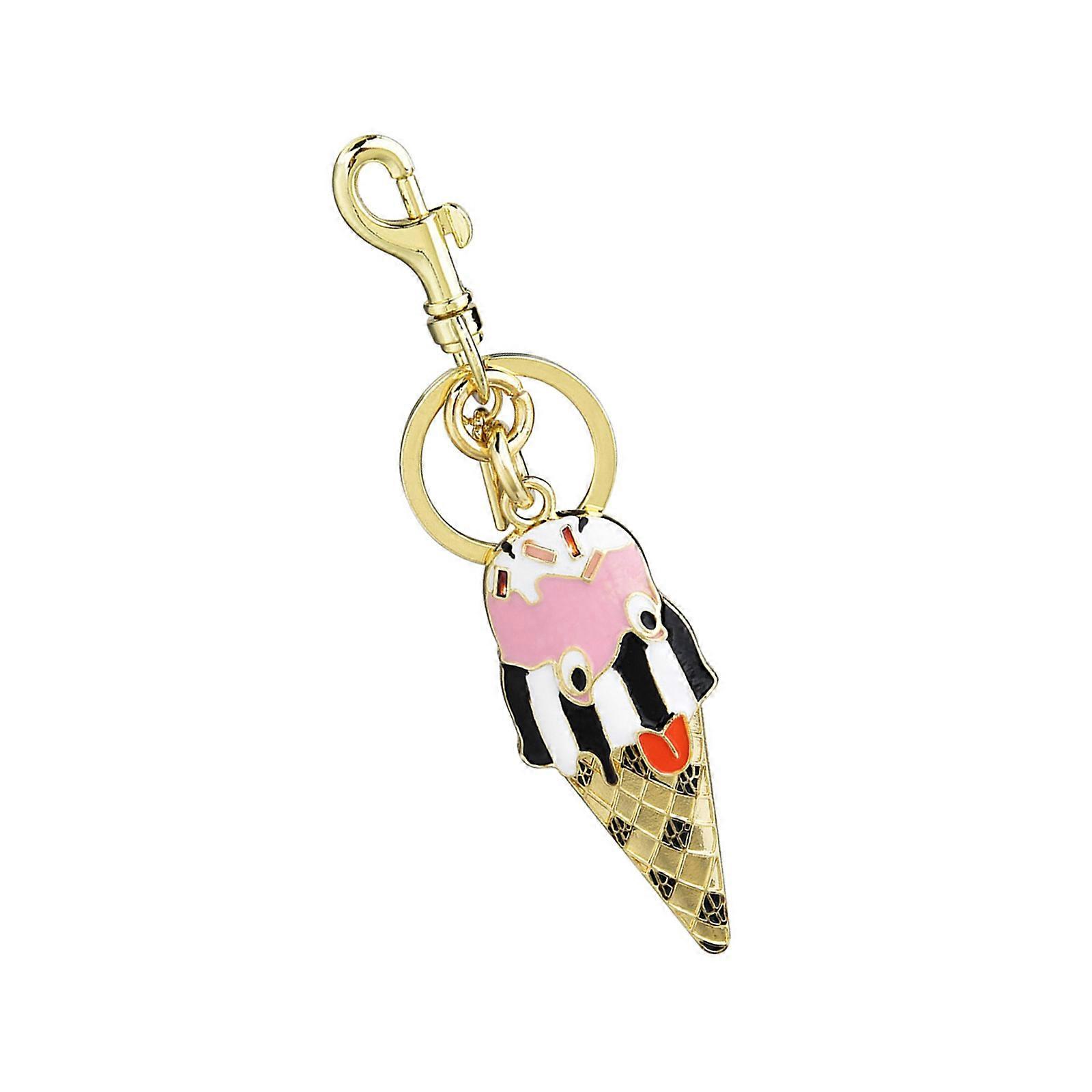 Creative Ice Cream Style Keychain Trendy Decoration Zinc Alloy Crafted Ice Cream Bag Charm For Daily Use And Gifting Multicolor