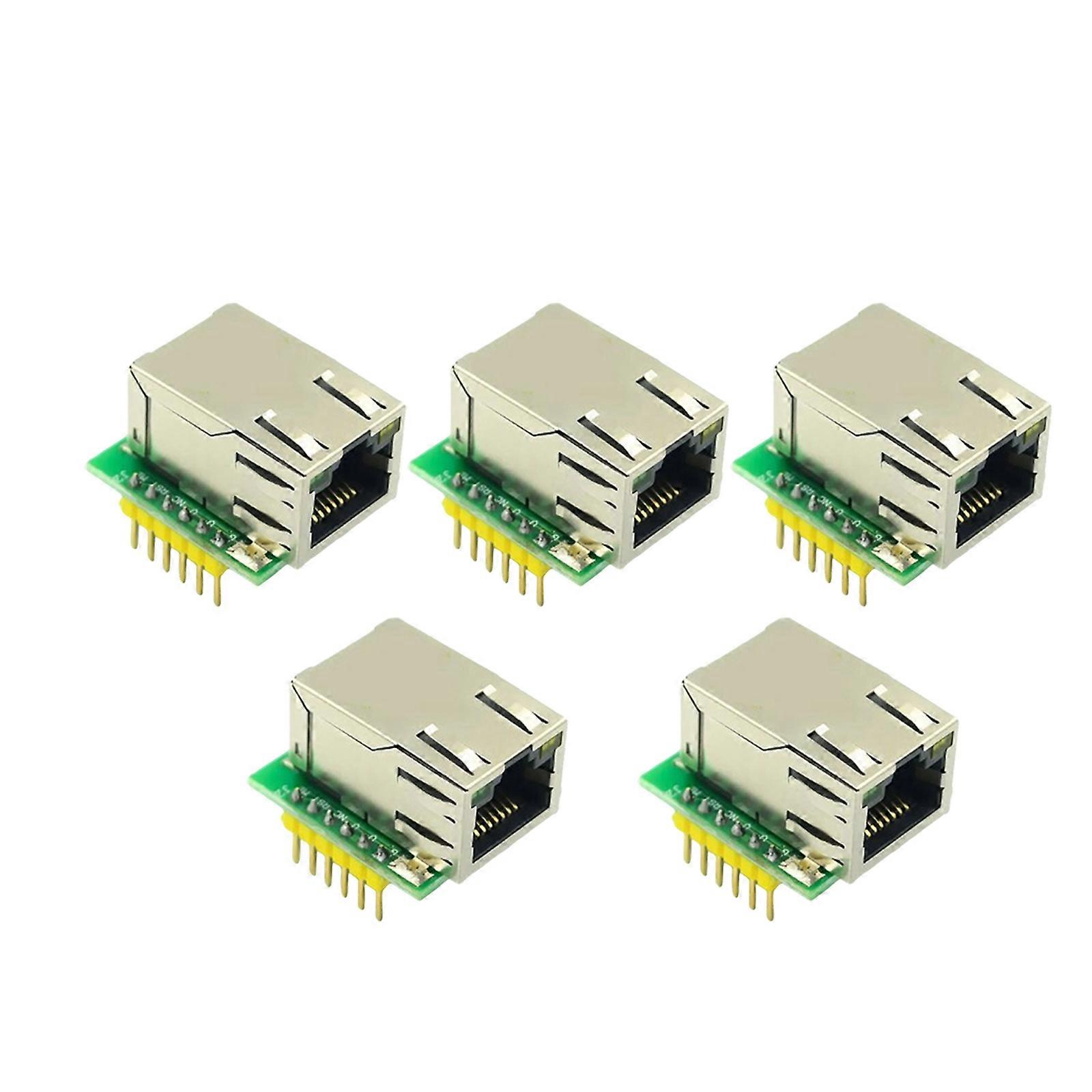 W5500 Fast Speed 10/100Mbps Ethernet Module Featuring SPI Connectivities For Embedded Systems Multicolor