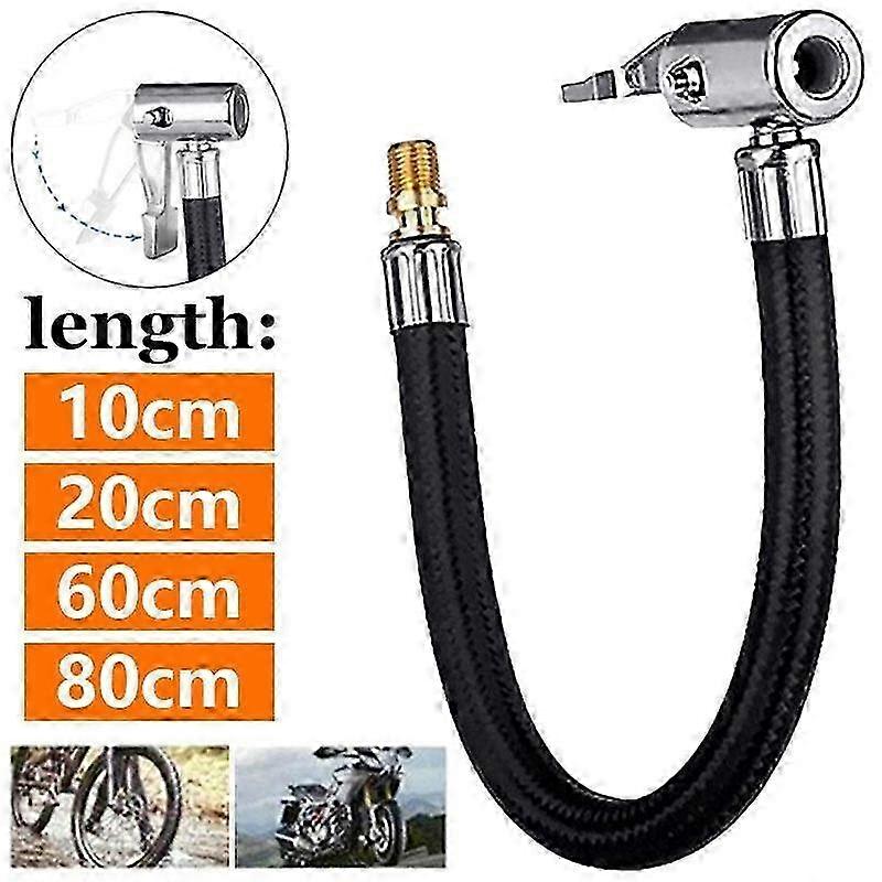 Tire inflation hose for car pump 30cm fast connection pipe clamp