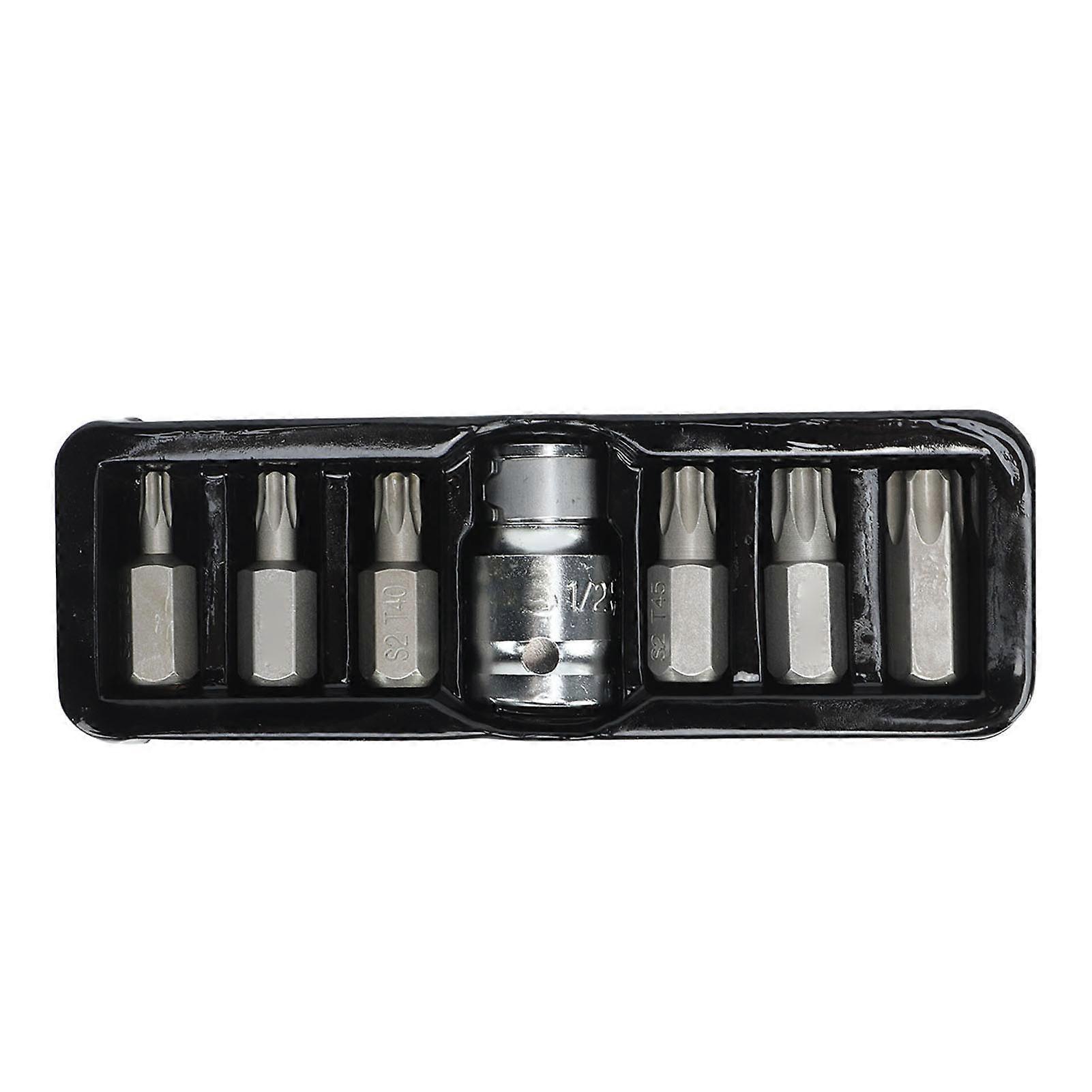 Steel drive sockets set for mechanics with 7PCS wrench bits
