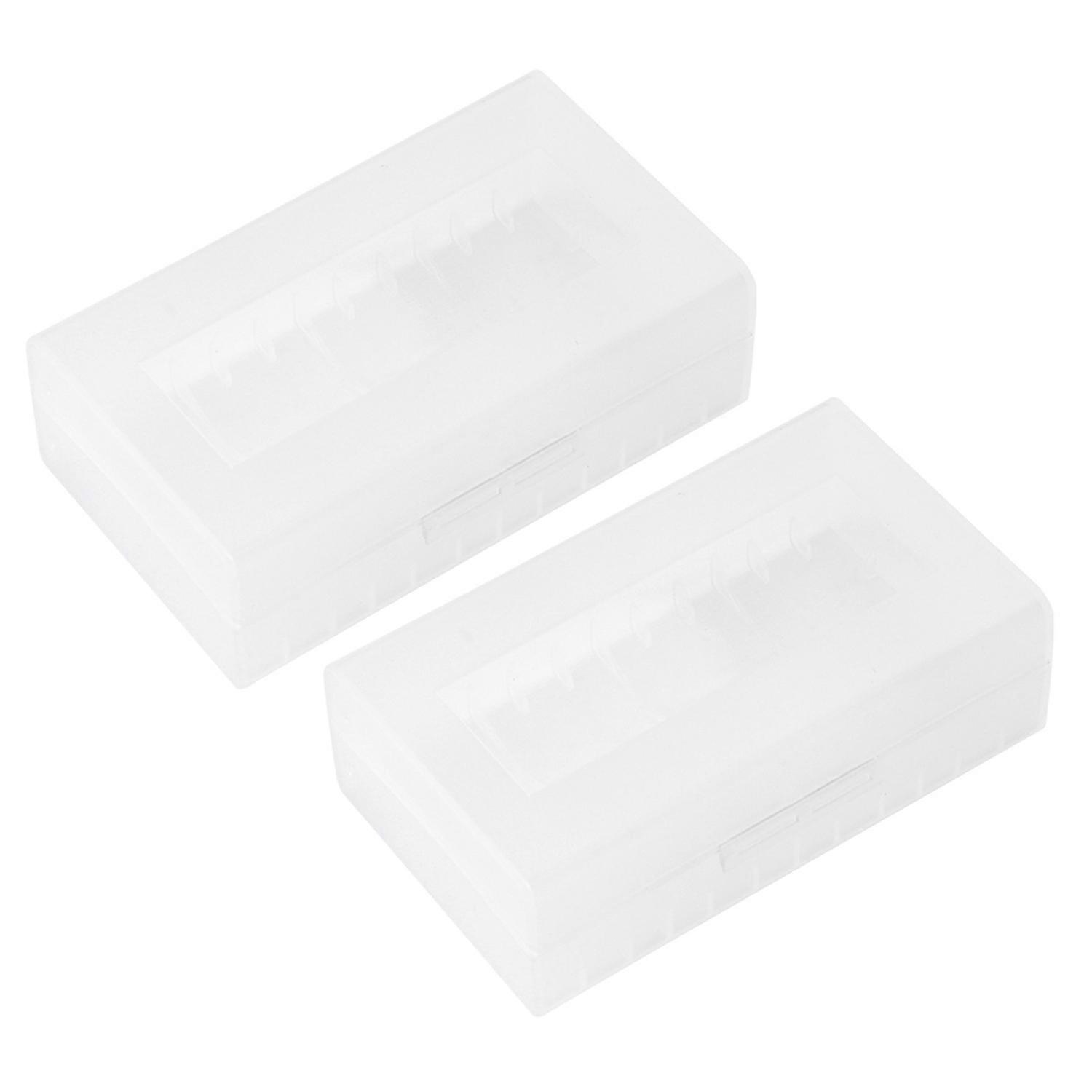 2PCS 2*20700/21700 Battery Box Container NonWaterproof Battery Storage Box