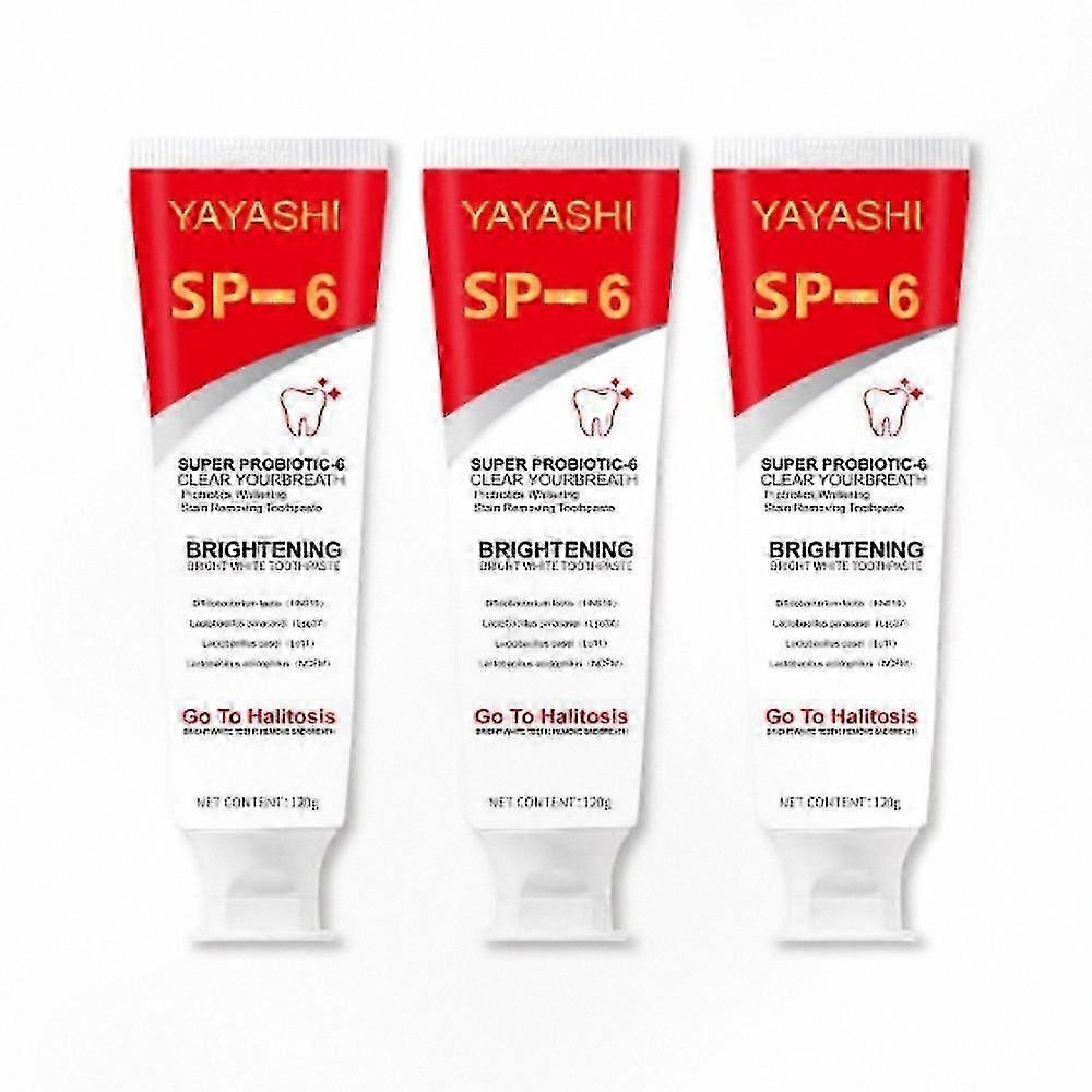 Daily Oral Care Toothpaste with Probiotics for Whitening 3-Pack Solution