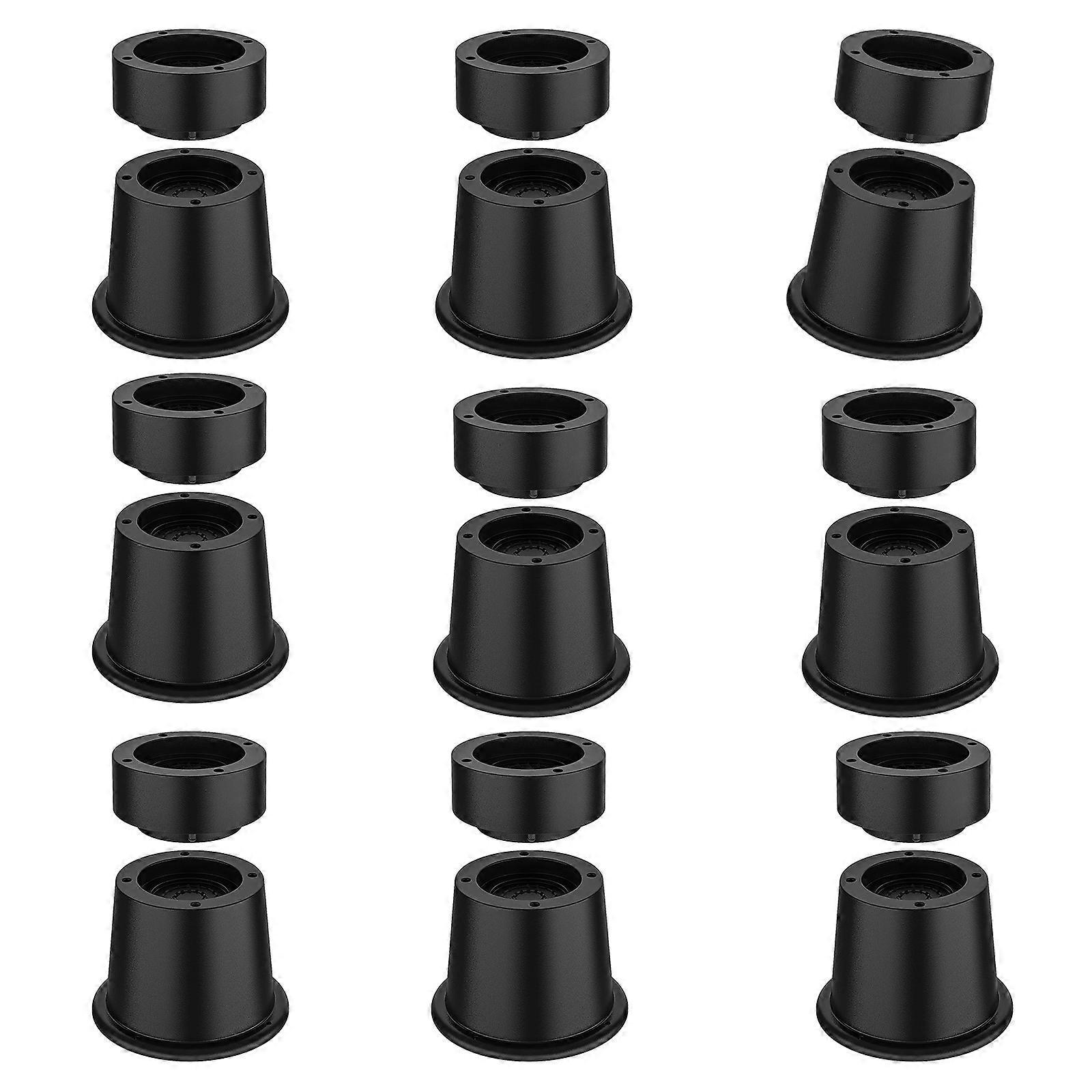 2Inch Sturdy Rubber Bed Lifters With Stable Base Portable Furniture Risers Set of 9 for Sofa Table Desk Storage Multicolor