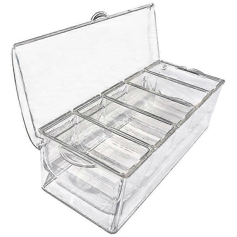 Ice Cold 5 compartiments Condiment Server Rack-service Tray Container avec 5 plateaux amovibles
