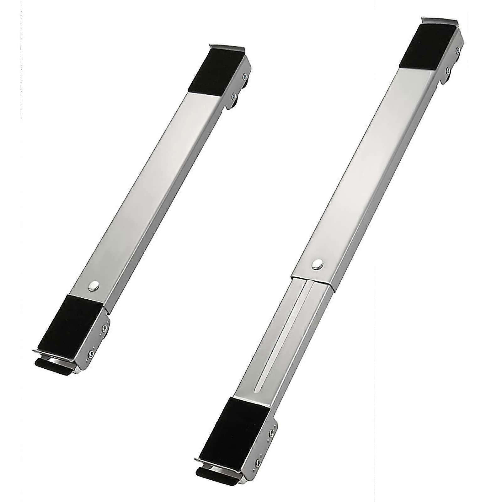 Adjustable Washing Machine And Refrigerator Stand Telescopic Mobile Cart For Mini Fridge 24 Wheels Max Load 300kg White