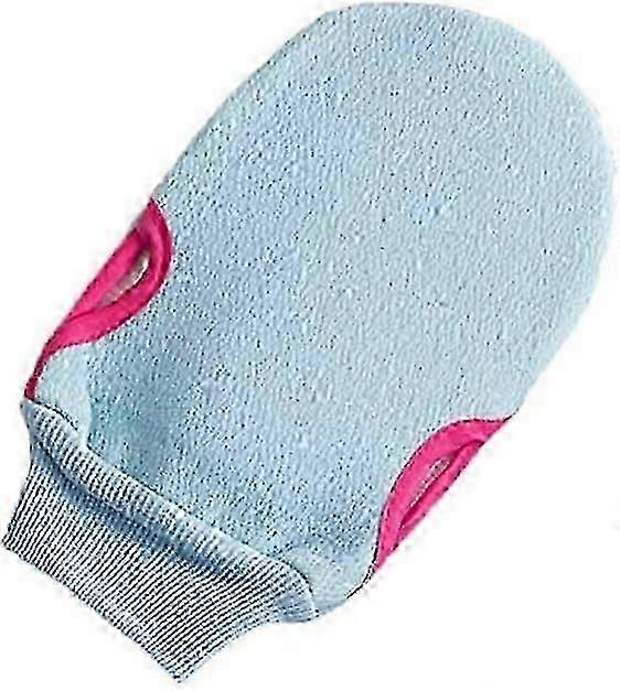 Exfoliating Body Glove with Eraser Mitt Feature for Dry Flaky Skin and Tan Removal
