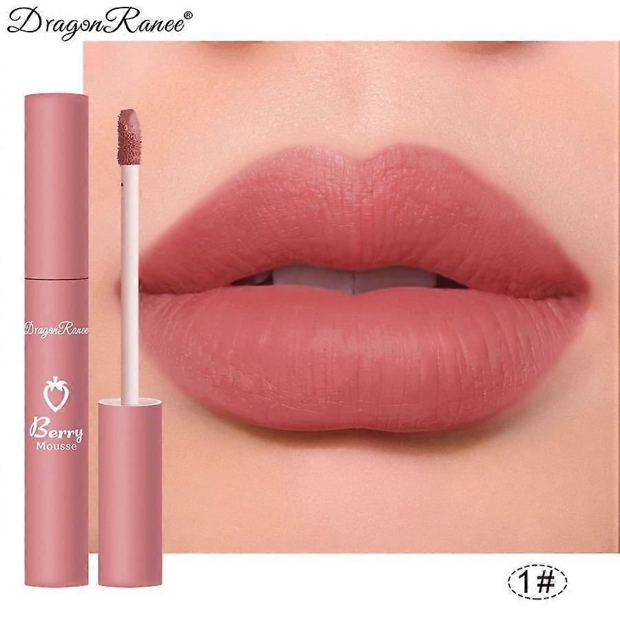 Berry Lip Gloss Matte Finish Long-Lasting Moisturizing Lip Color Lip Glaze Easy Application Non-Sticky Formula Mixed Color System Lipstick