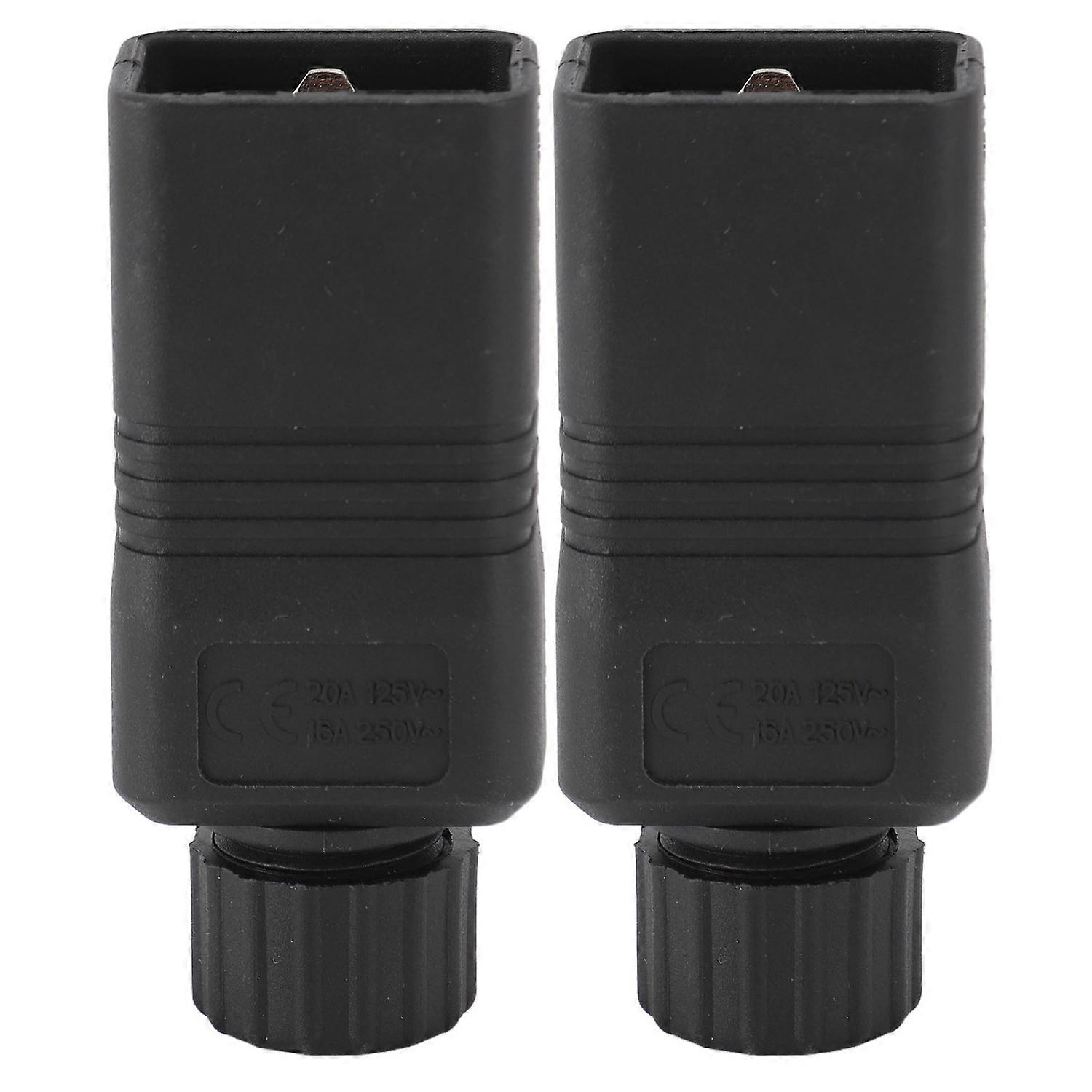2pcs IEC320 C20 Power Socket Adapter Receptacle Connector Copper PVC IEC 320 C20 Rewirable DIY Power