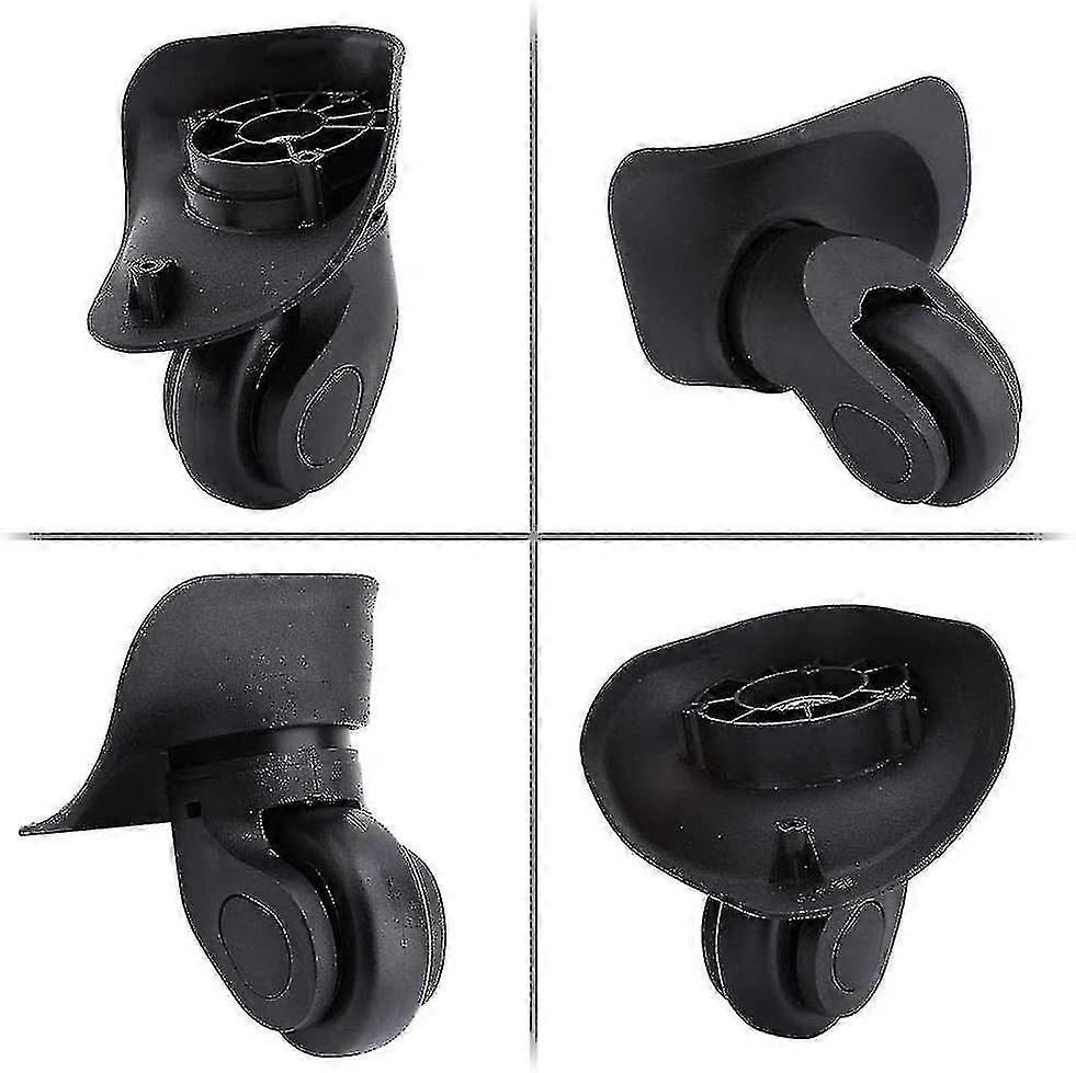 Luggage Replacement Spinner Wheels Suitcase Spare Wheels Durable Rubber Mute Casters (black)(2pcs)