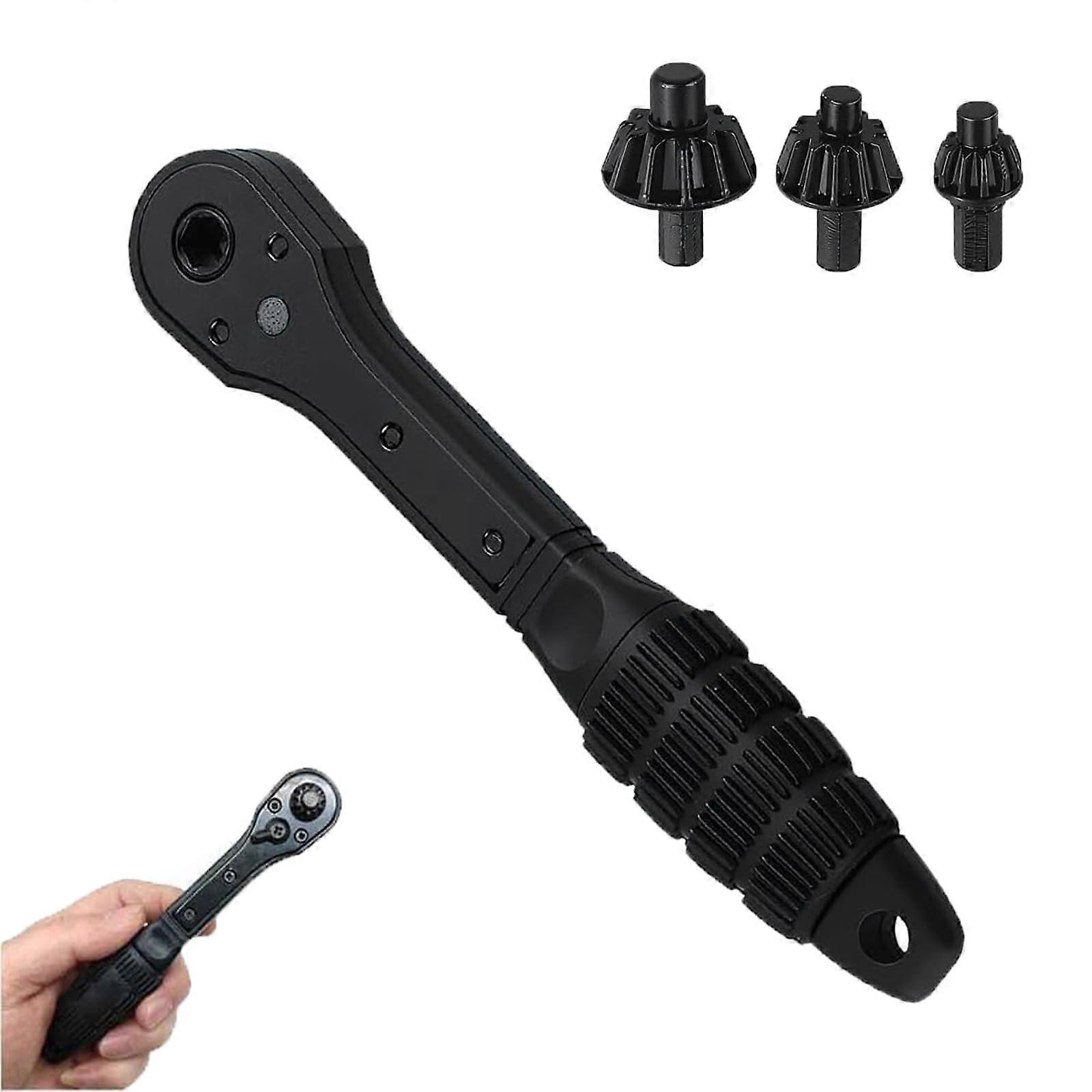 2 in 1 Ratchet Drill Chuck Key Wrench with NonSlip Handle for Electric Drills and Power Tools (1pcs)