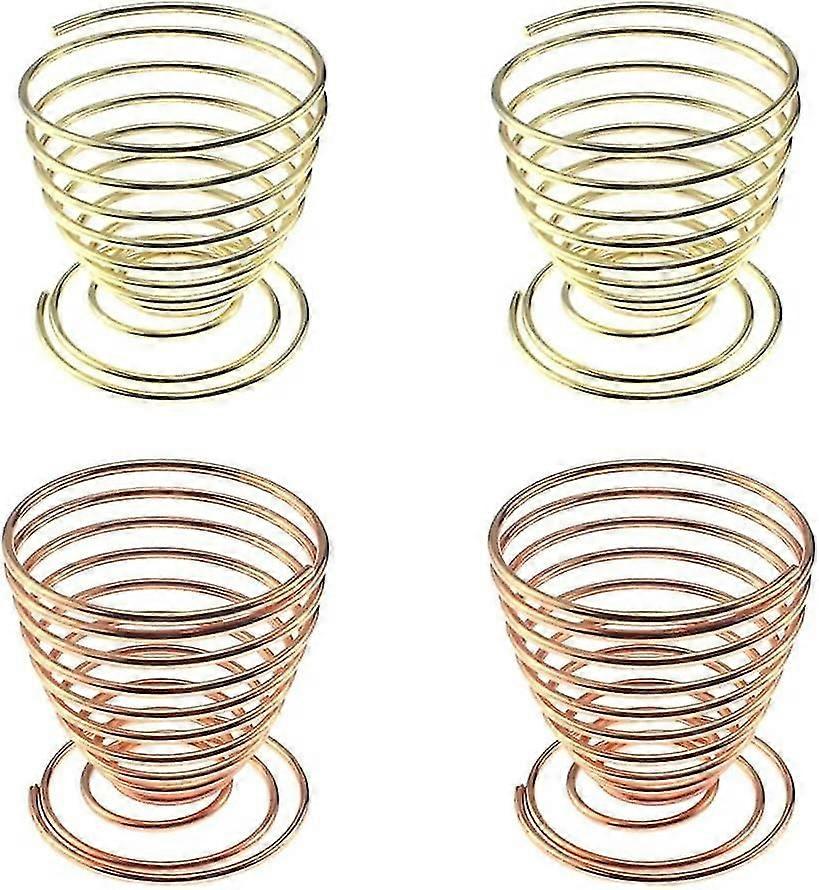 Eierbecher 4er Set, Eierbecher, Eierbecherhalter aus Edelstahl
