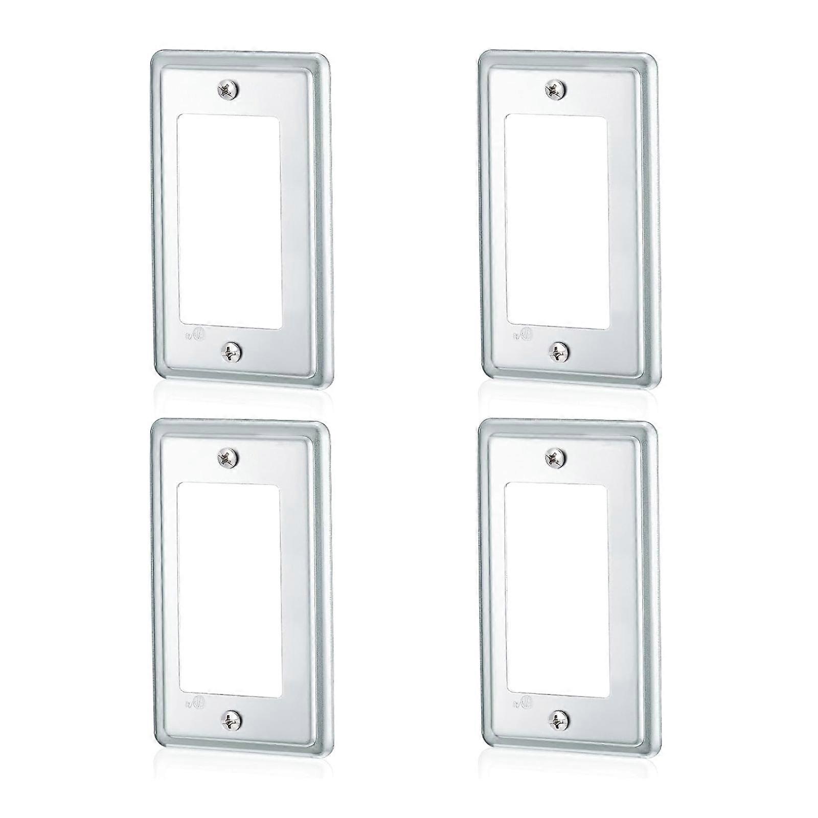 4Pcs Multipurpose Flame Resistant Sturdy Galvanized Alloy Outlet Covers with Portable Designs for 4x2Inch Box Daily Use Multicolor