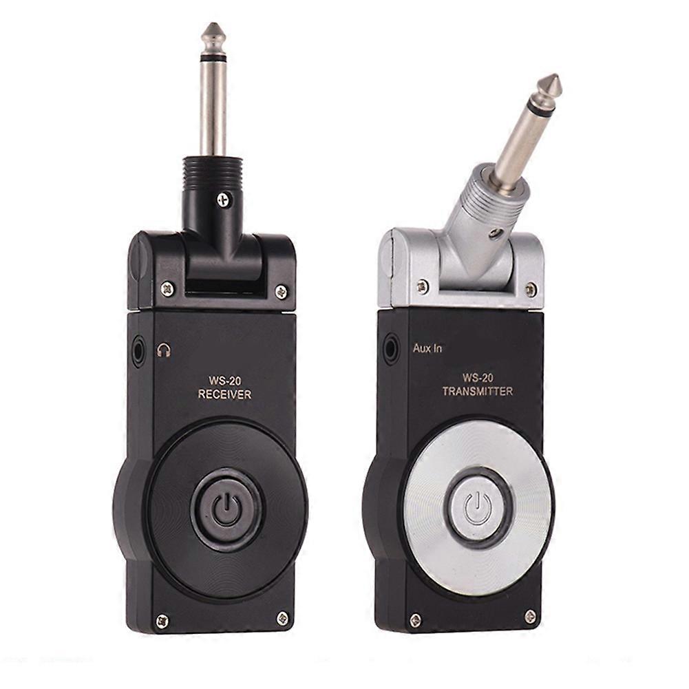 2.4G Guitar Wireless System Transmitter Receiver Rechargeable 180 Rotatable