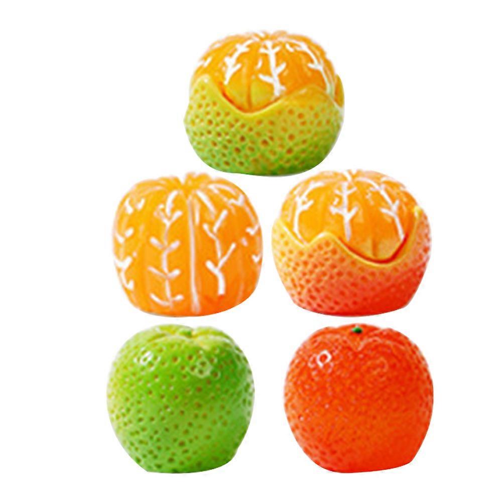 5pcsミニオレンジオーナメント車のダッシュボードの装飾自動車インテリアアクセサリー