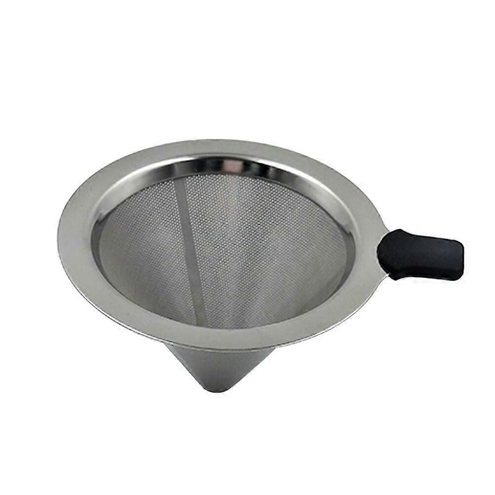 Stainless Steel Coffee Cone Dripper Reusable Single Serve Coffee Maker (101x80mm)