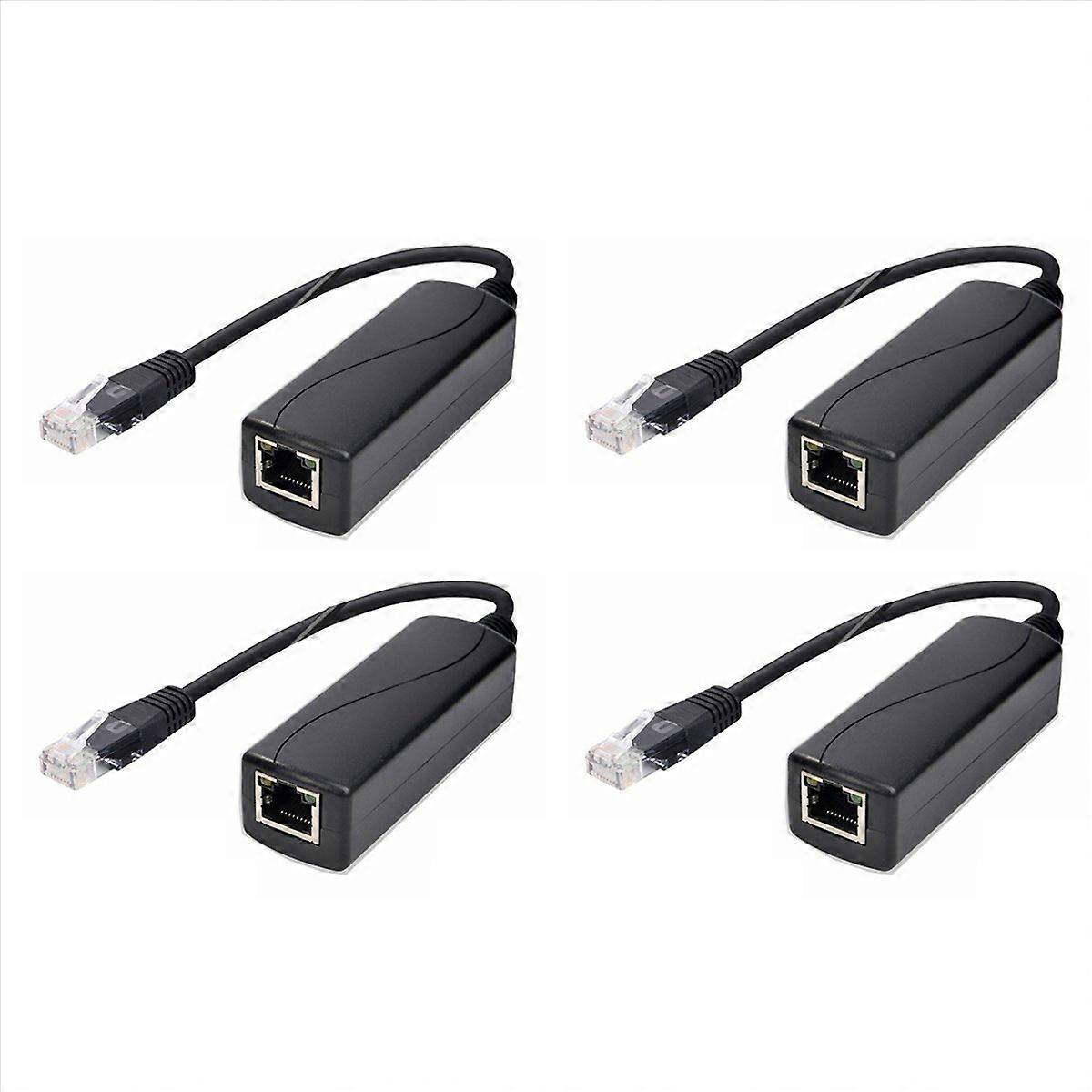 4X 48V to 24V POE Converter with 100M Ethernet Speed PoE to 24 Voltage Regulator Mode B for Passive