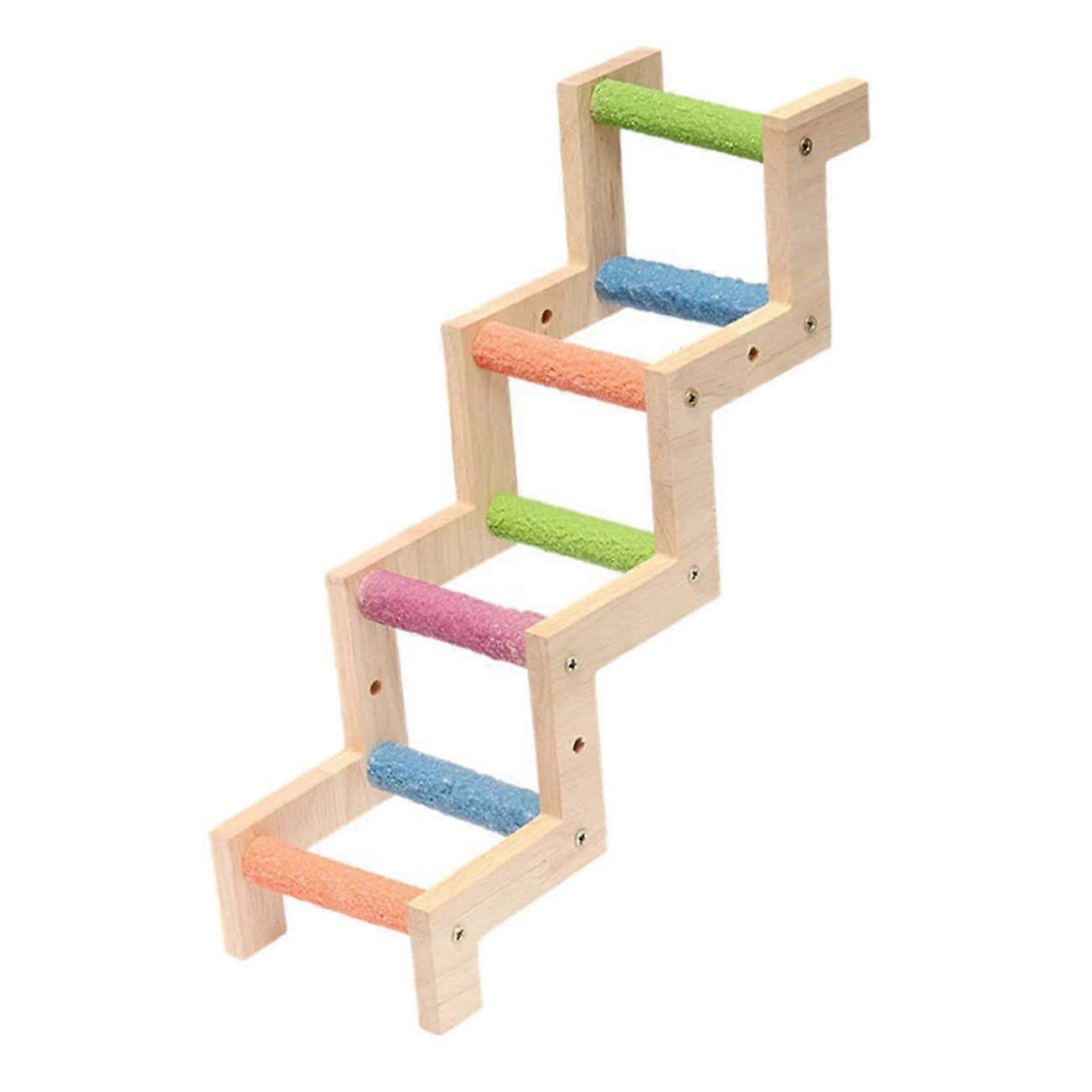 Parakeet Ladder Toy Wooden Climbing Play for Cockatiels Budgies Exercise and Chewing