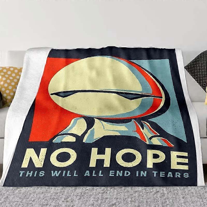 The Hitchhiker's Guide to the Galaxy Pessimistic Theme Blanket with Pop Culture Print, Suitable for Living Room, Office,-AZXCM186