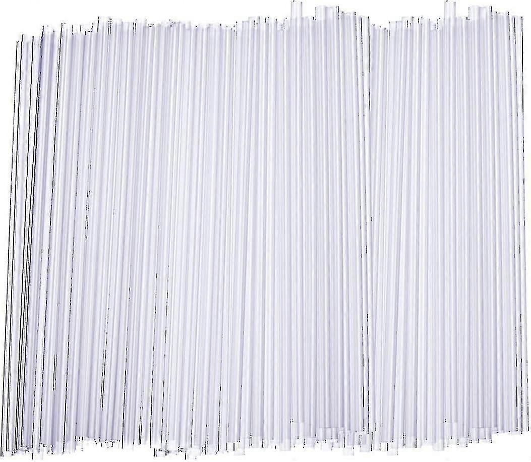Pacote com 200 canudos descartáveis de plástico transparente de 15 cm (6 polegadas) para bebidas e festas.
