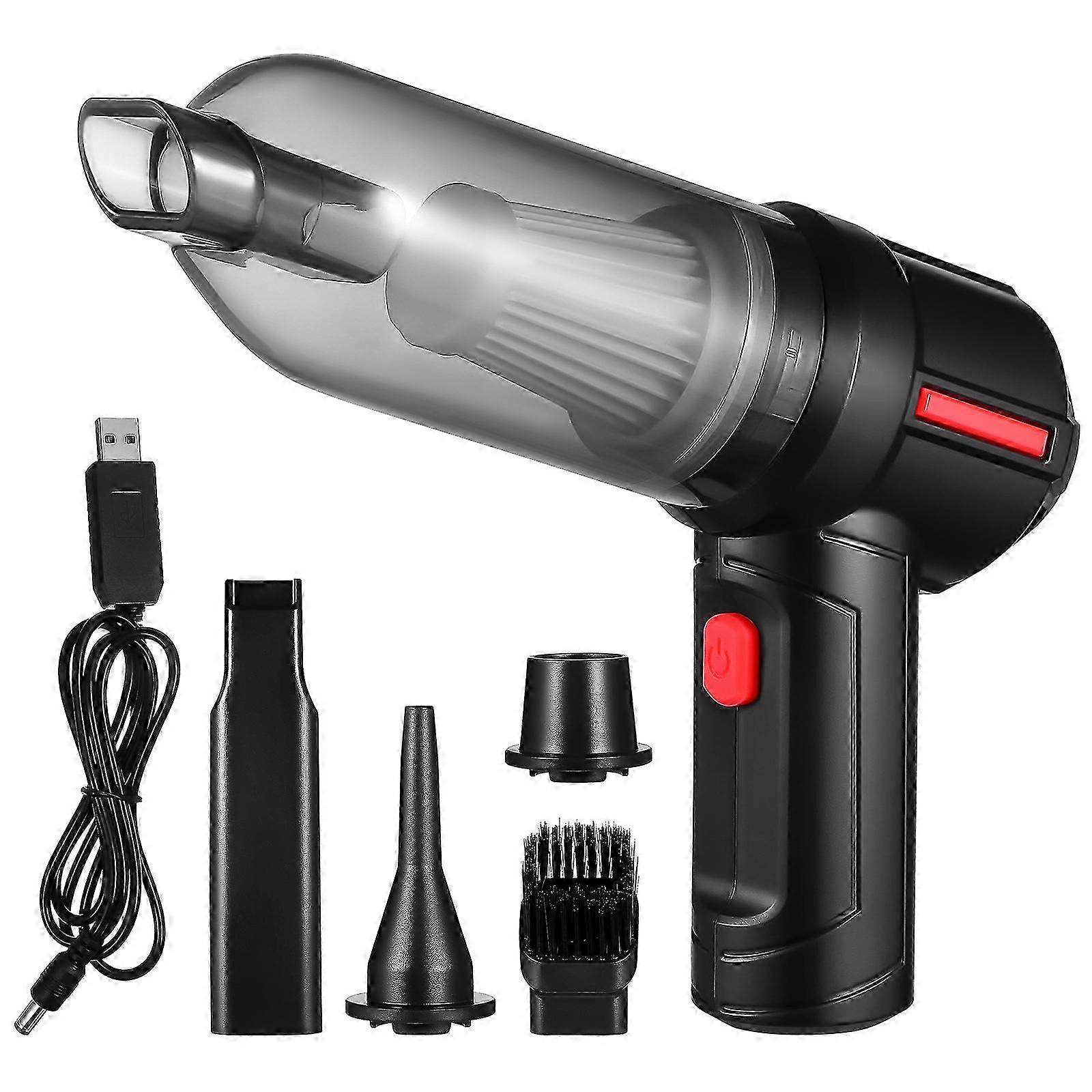 1 Set Electric Air Duster Cordless Handheld Vacuum Cleaner Compressed Air Duster Machine for Computer Keyboard Lens Window Cleaning