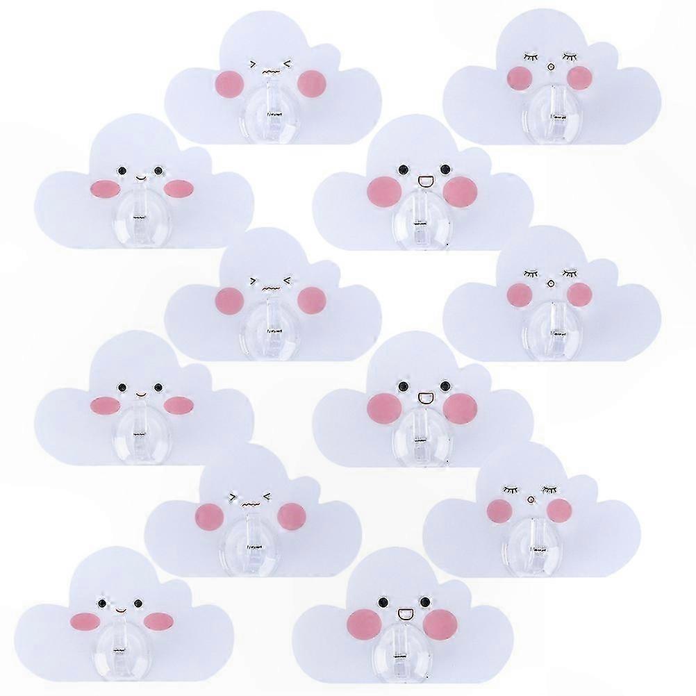 Cloud-Shaped Adhesive Hooks for Wall, 60-Pack Hanging Solution