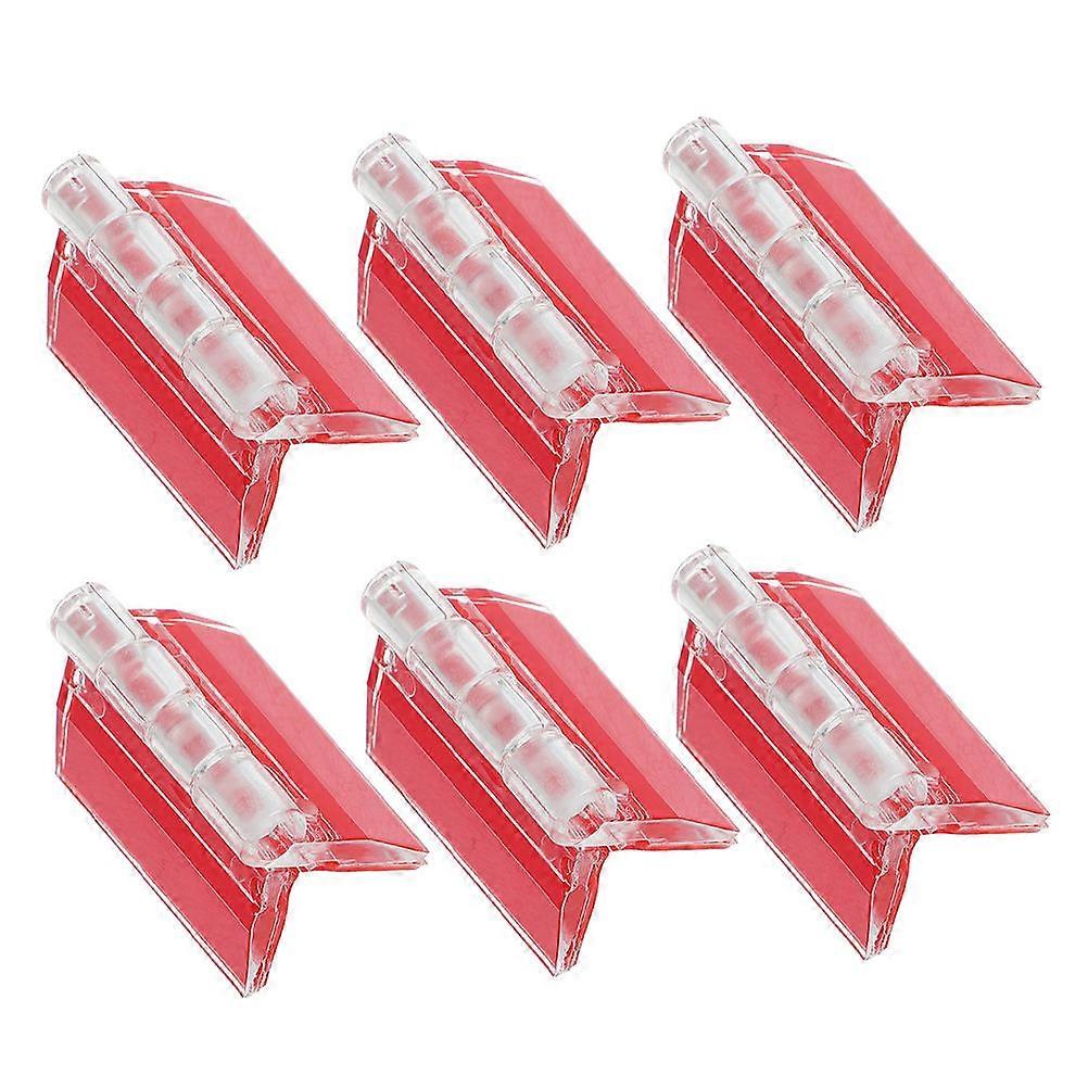 Cabinet Hinge Transparent Continuous Folding Craft Projects Acrylic Adhesive Attachment 6Pcs