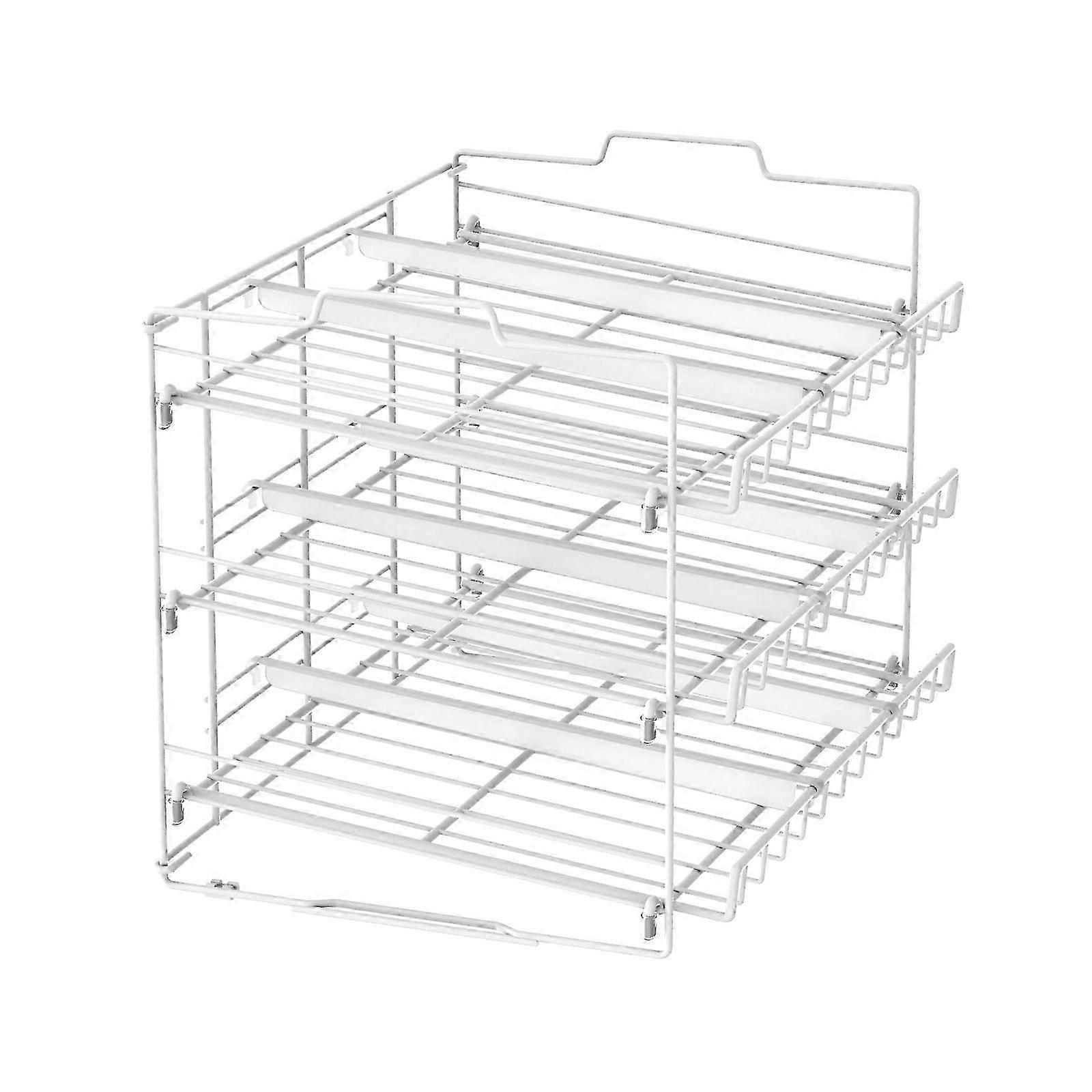 1PCS Stackable Can Rack Organizer for Kitchen and Pantry, Holds Upto 36 Cans, Chrome Finish