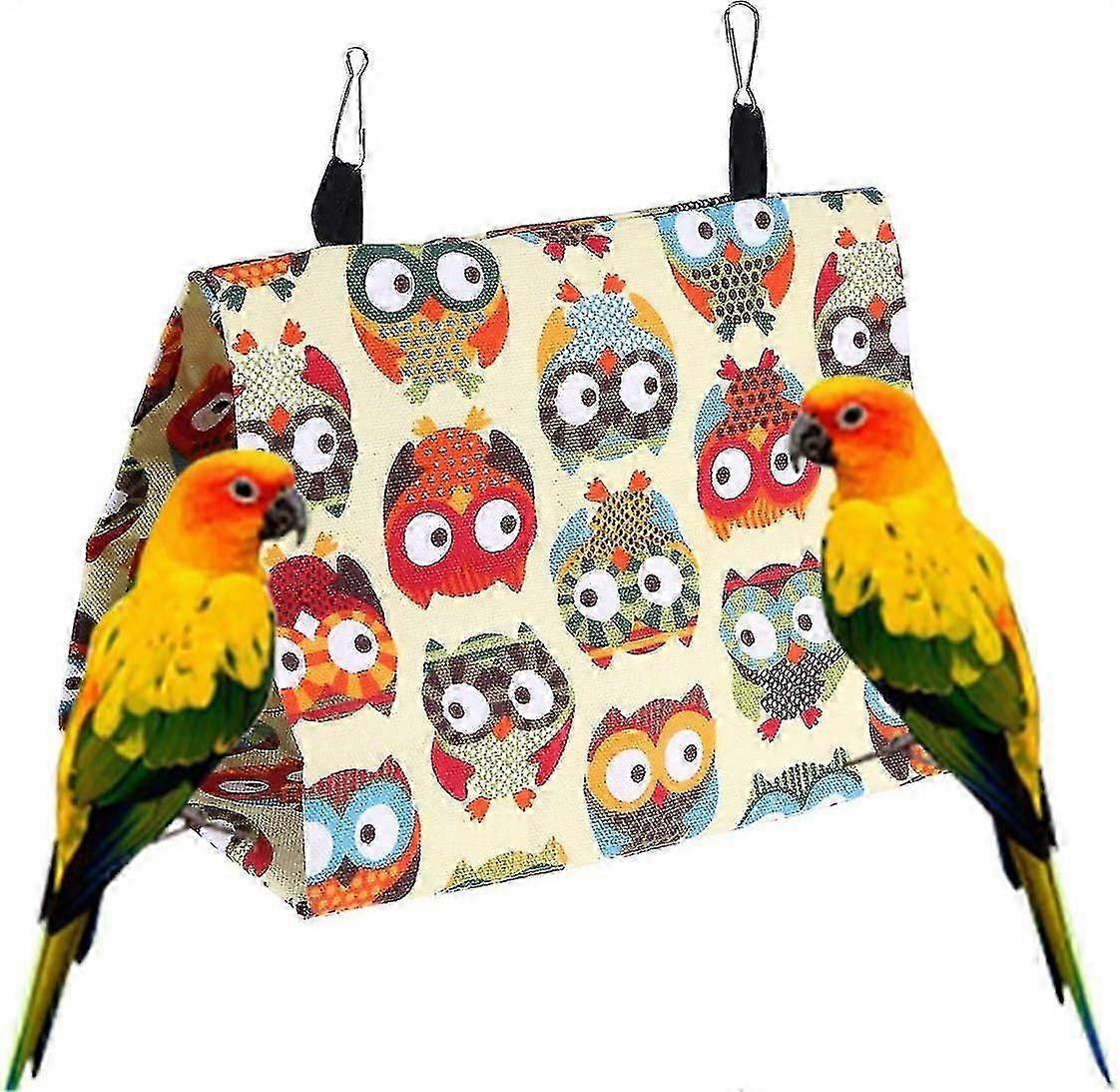 Pour perroquets, perruches et plus encore - cabane à oiseaux suspendue et lit hamac