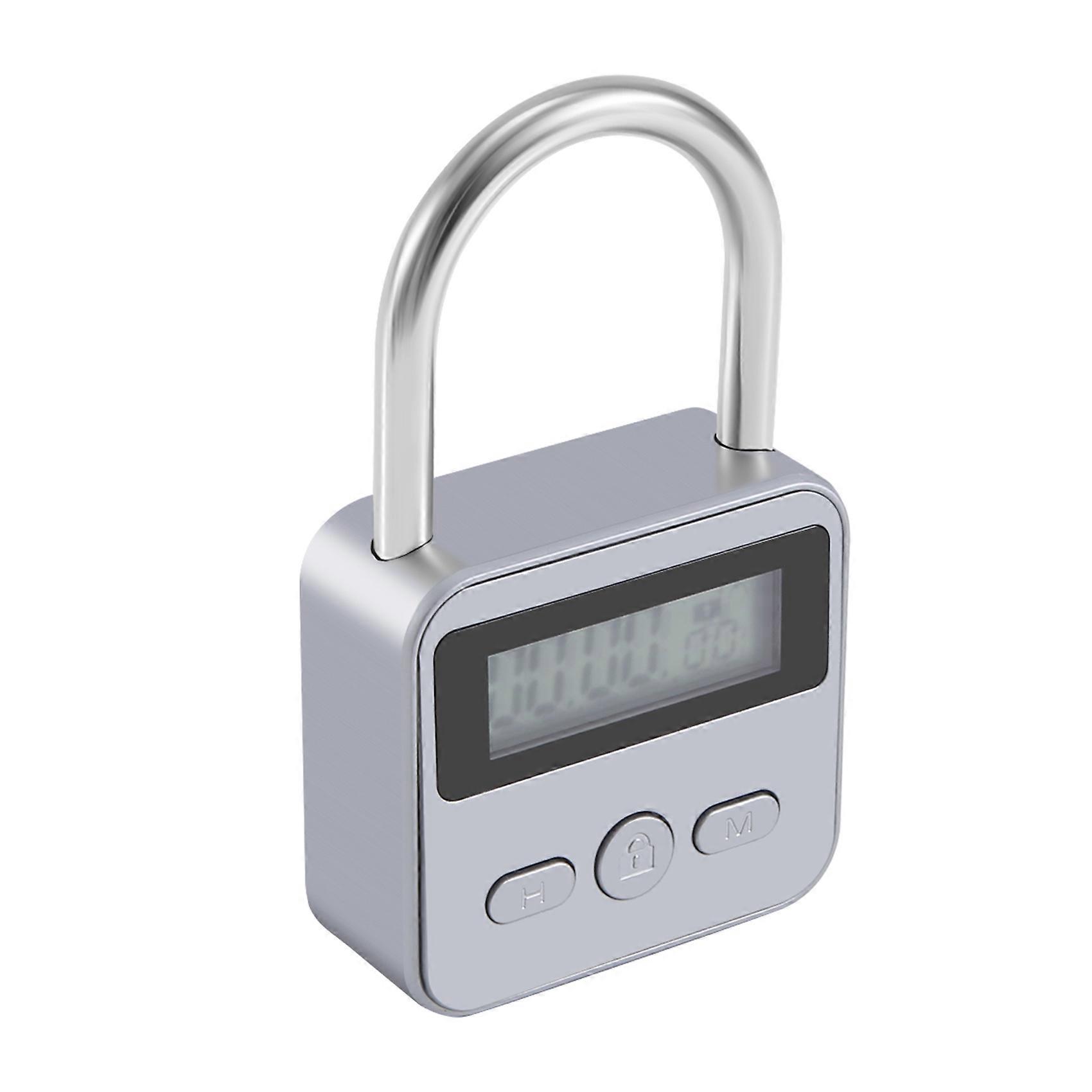 Metal Timer Lock LCD Display Multi-Function Electronic Time 99 Hours Max Timing USB Rechargeable Ti