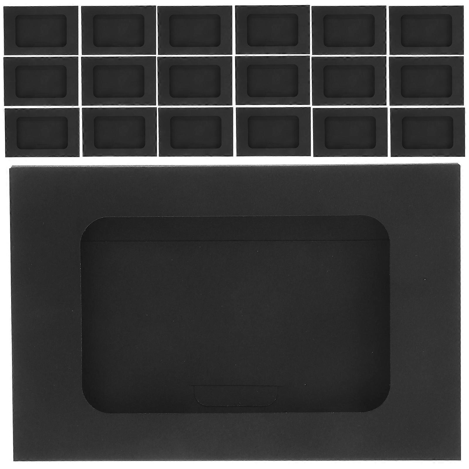 Black Window Envelopes Kraft Paper for Invitations 150Pcs Set