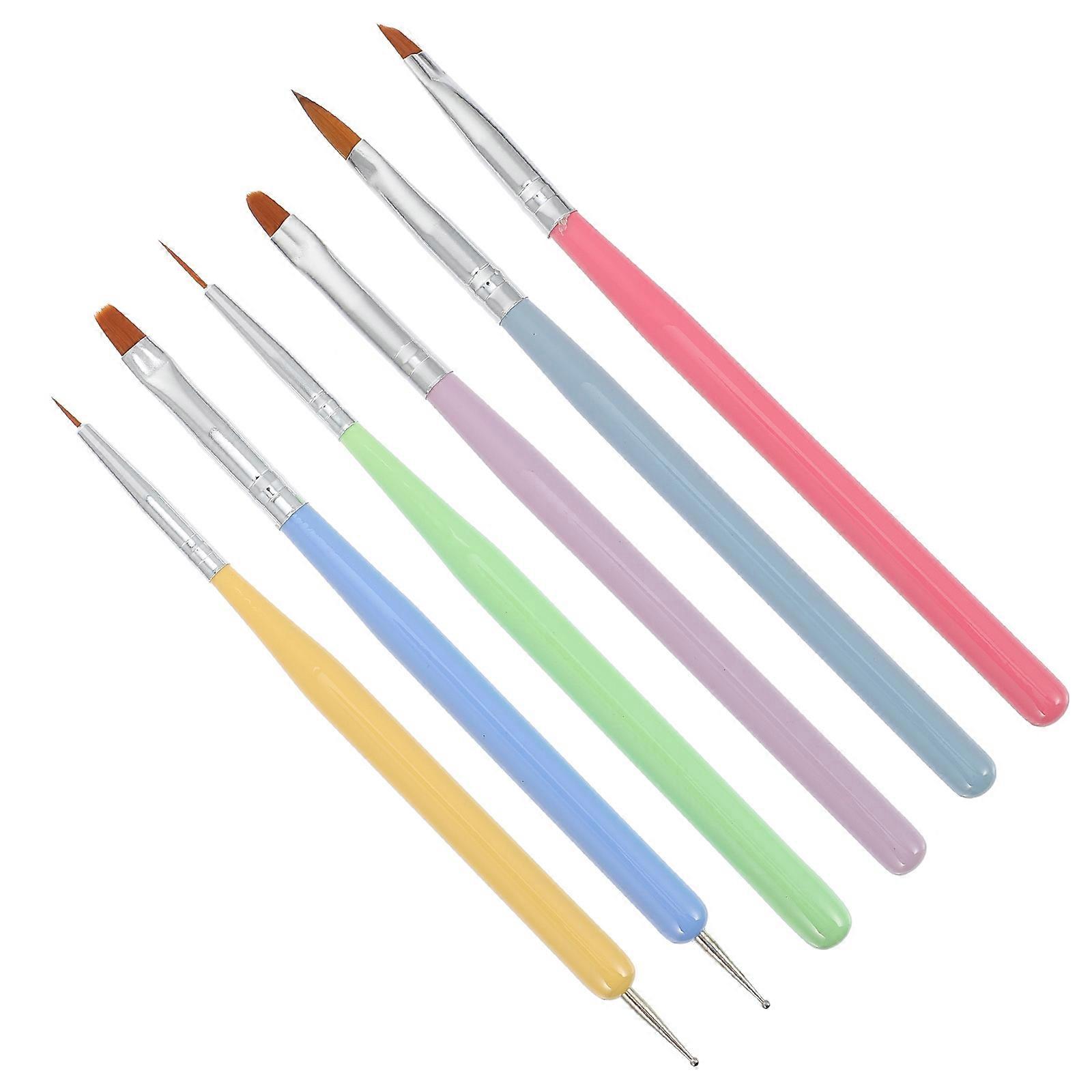 Manicure Nail Art Brush Set for DIY Drawing 2Sets Assorted Color