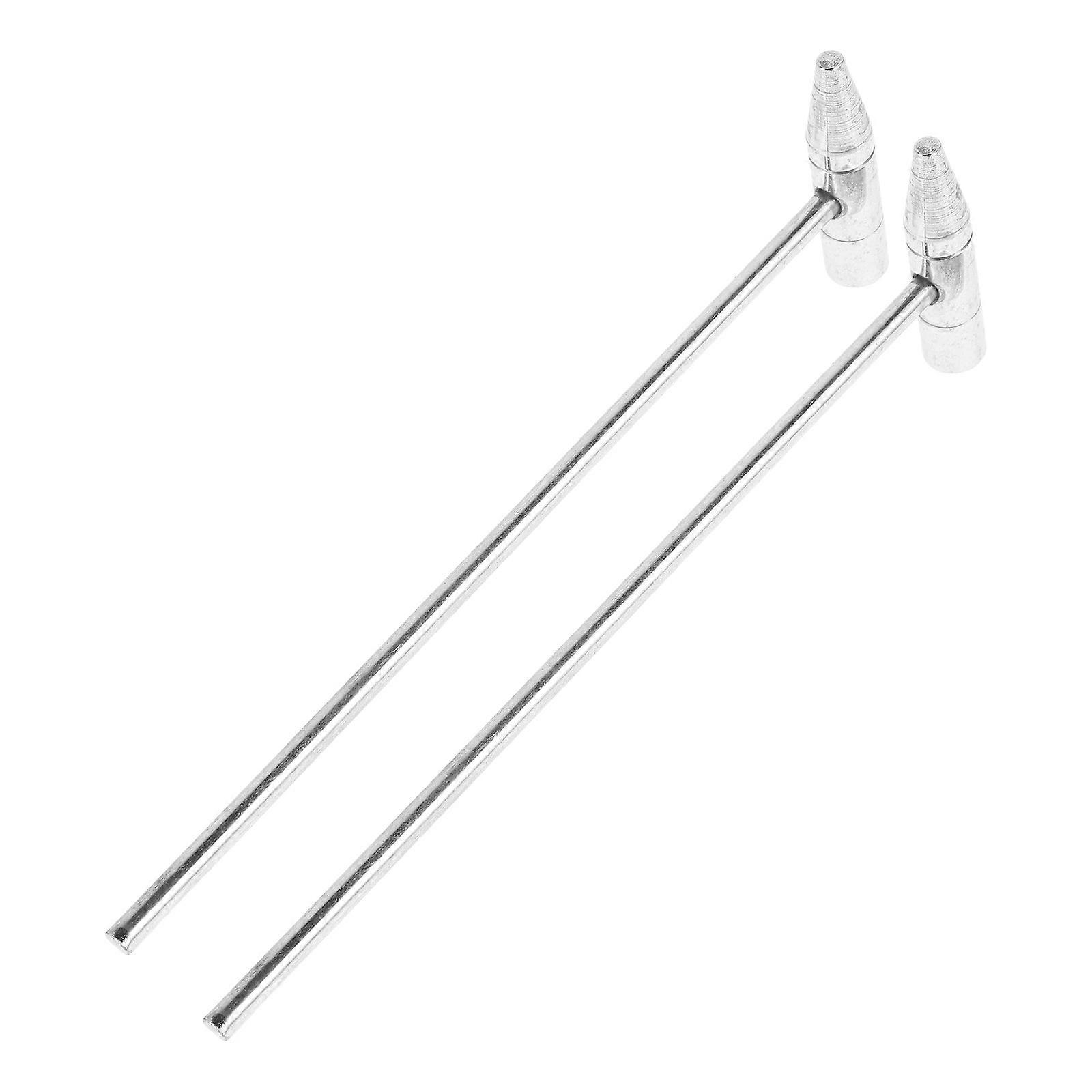 Silver Mini Tuning Hammer Iron Tool for Watchmaker Use 2Pcs Kit