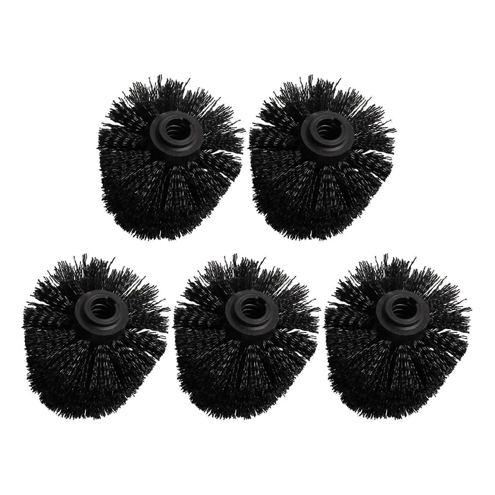 Cleaning Brush Head Plastic for Toilet 15Pcs Black Replacement Set