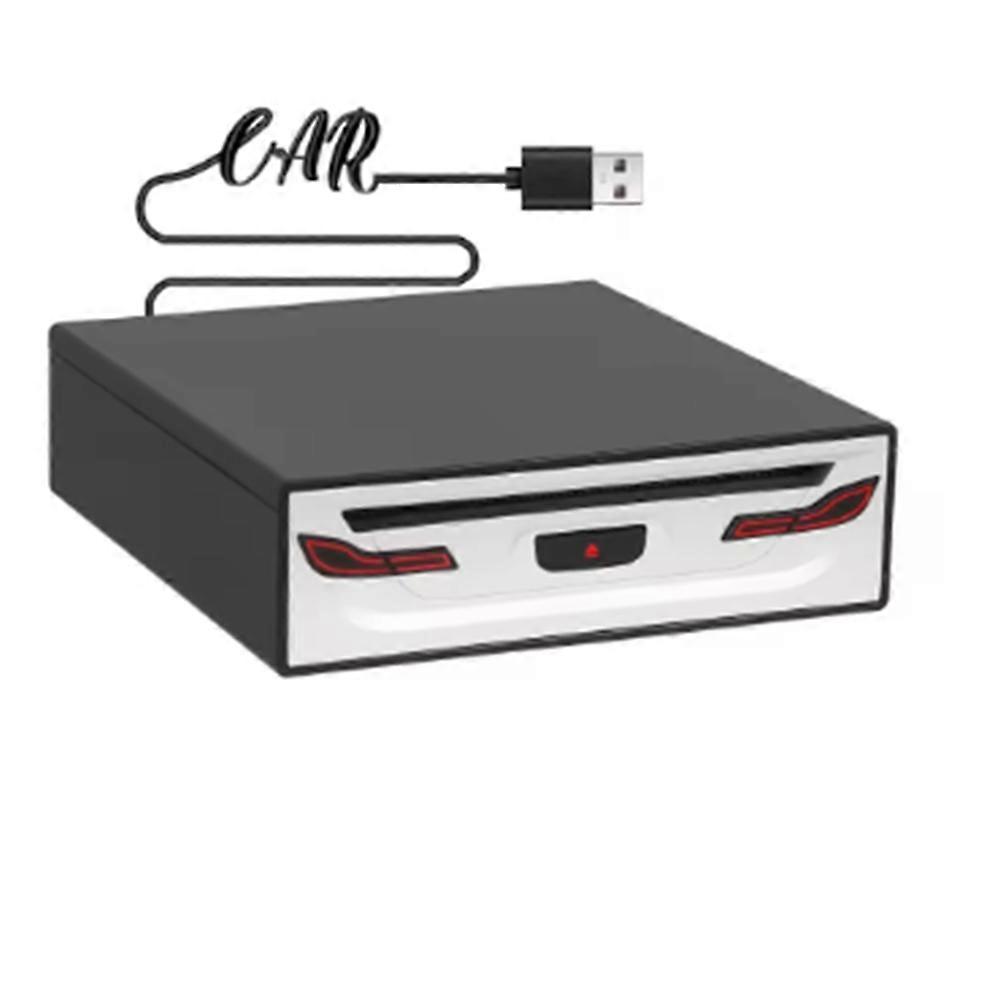 External USB CD Player for Car Portable Plugs in CD Player with Cable for Car Without CD Player Laptop TV Mac Computer