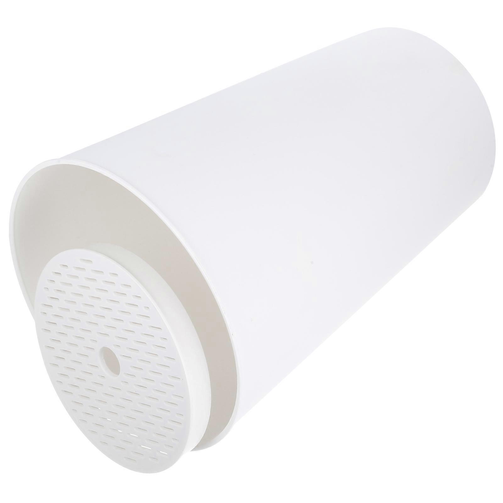 Plastic Umbrella Storage Bucket with Water Drain for Entryway Use White