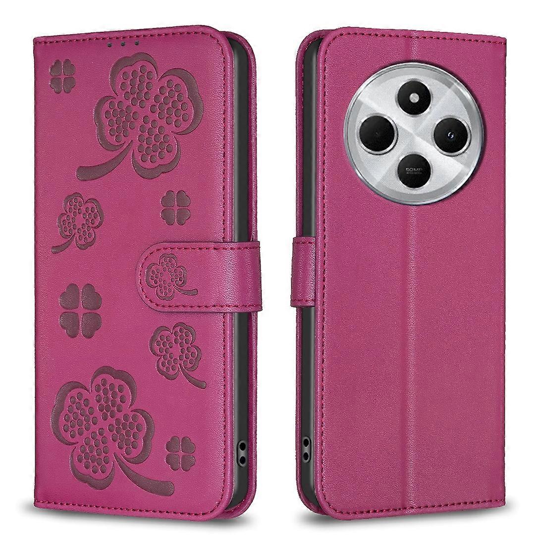 Four-leaf Embossed Leather Phone Case