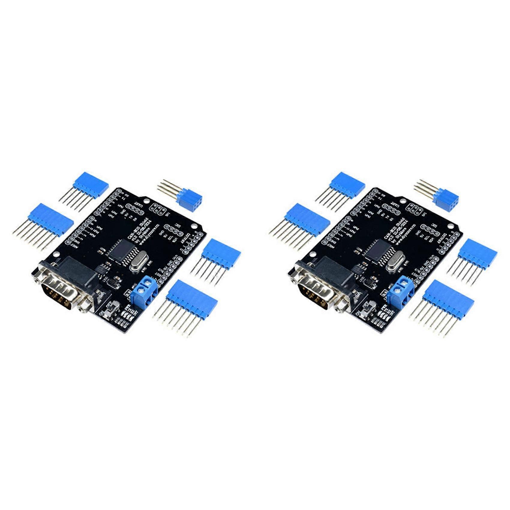 2X MCP2515 Can Bus Shield Board SPI Interface Connector Expansion Controller Module DC 5V-12V for Arduino Seeeduino