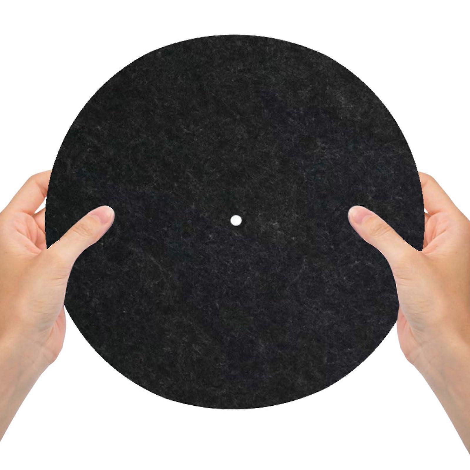 12' Turntable Mat Wool Slipmat AntiVibration Record Platter Mat Phonograph LP Vinyl Noise Reduction From Static Dust