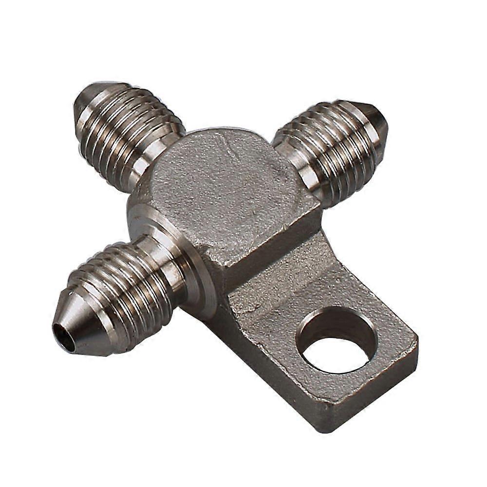 AN3 Stainless Steel Tee Brake Fitting Adapter with Secure Lug Mount for Precision Control