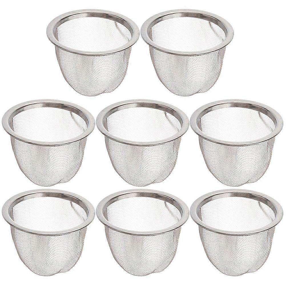 8pcs Stainless Steel Tea Strainer Insert Tea Infuser Tea Pot Accessories Tea Filter Mesh