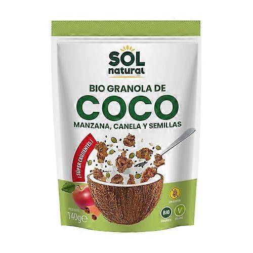 Organic crunchy coconut granola with apple and cinnamon 140 g (Cinnamon - Coconut - Apple)